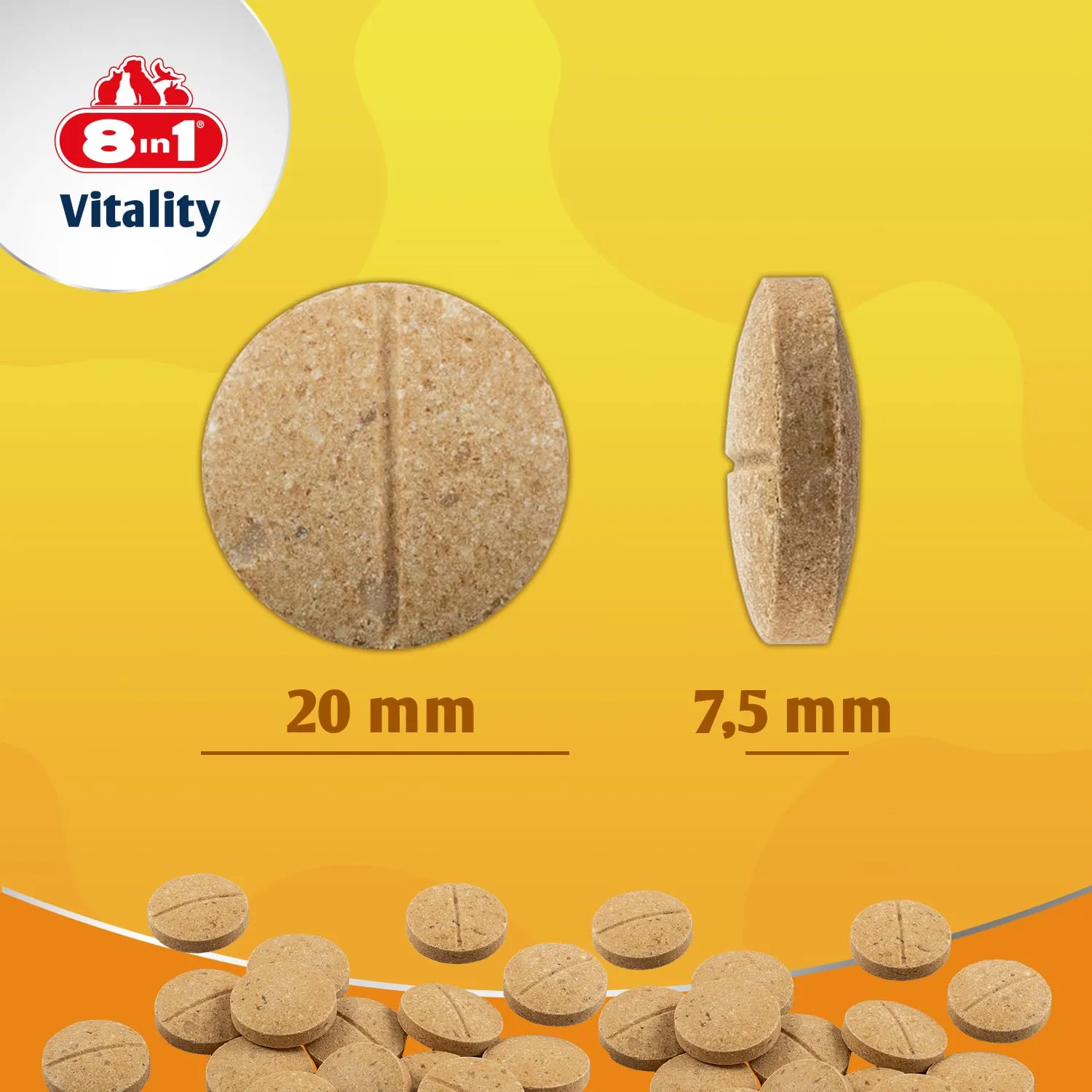 8in1 Vitamine per Cani Adulti, Integratore Multivitaminico, 70 Compresse - immagine 4