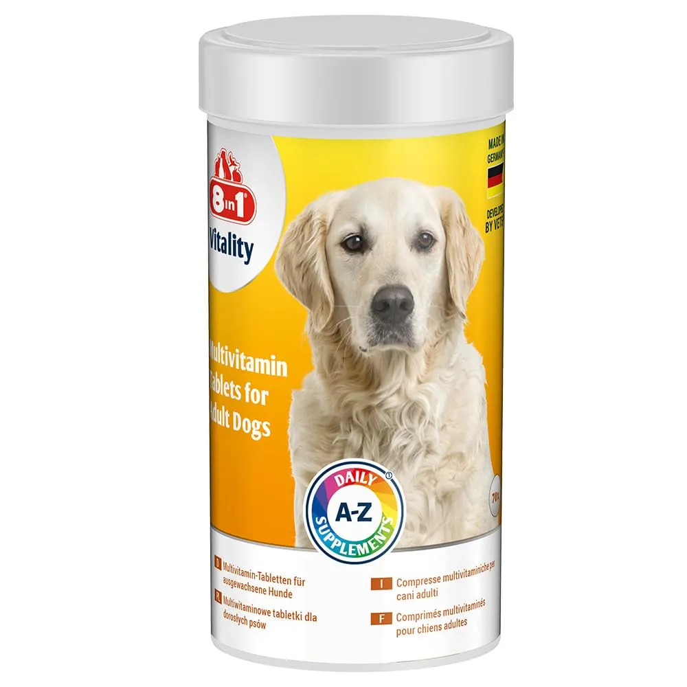 8in1 Vitamine per Cani Adulti, Integratore Multivitaminico, 70 Compresse - immagine 8