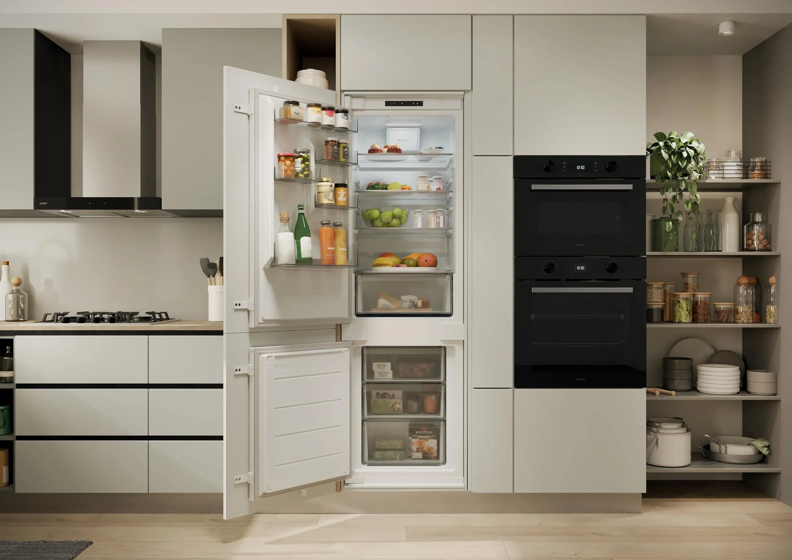 Candy Fresco 400 Frigorifero Combinato da Incasso 268L, Low Frost, CNBQL3518EV - immagine 2