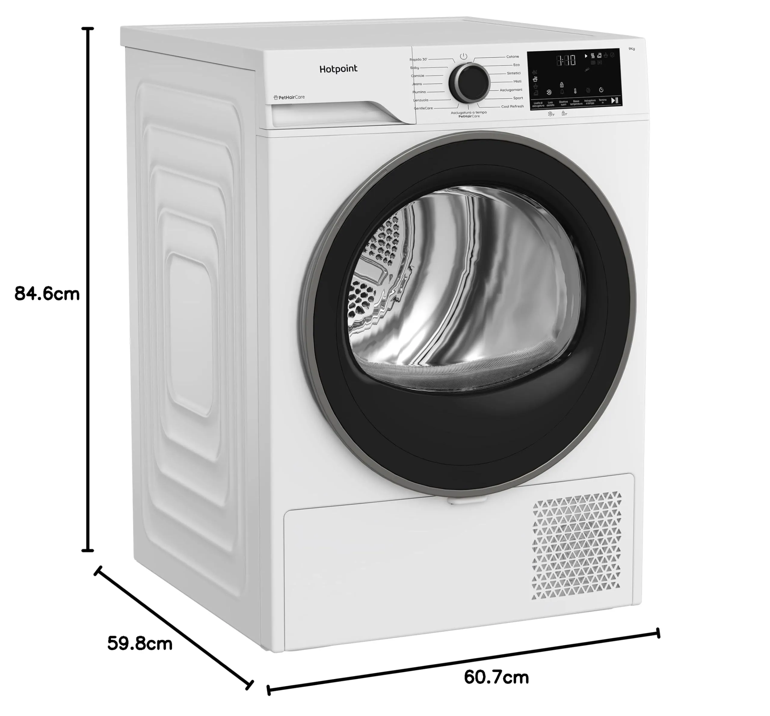 Hotpoint Ariston HPT 93D BS IT Asciugatrice 9 kg a Pompa di Calore - immagine 8