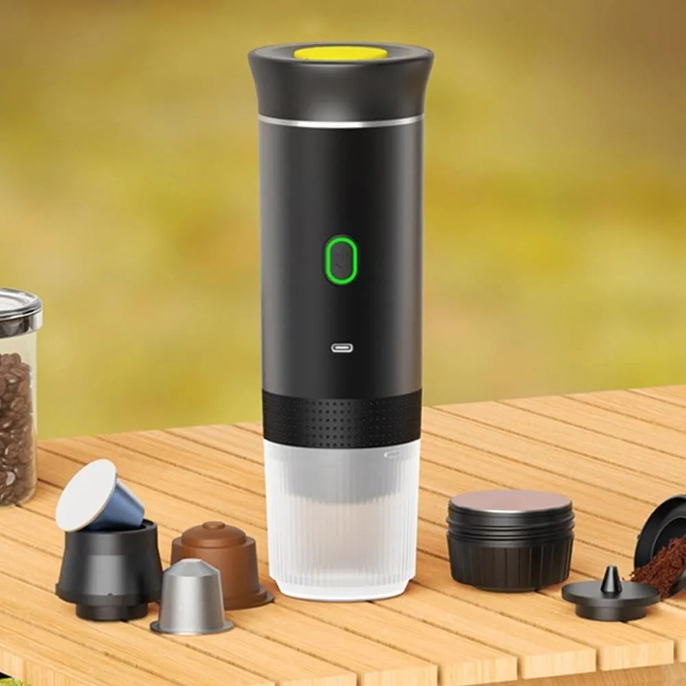 Frilla ESPRESSNA Macchina per Espresso Portatile 3 in 1, Compatibile con Capsule Nespresso, Dolce Gusto e Caffè Macinato, 20 Bar, Autoriscaldante, USB-C - immagine 6