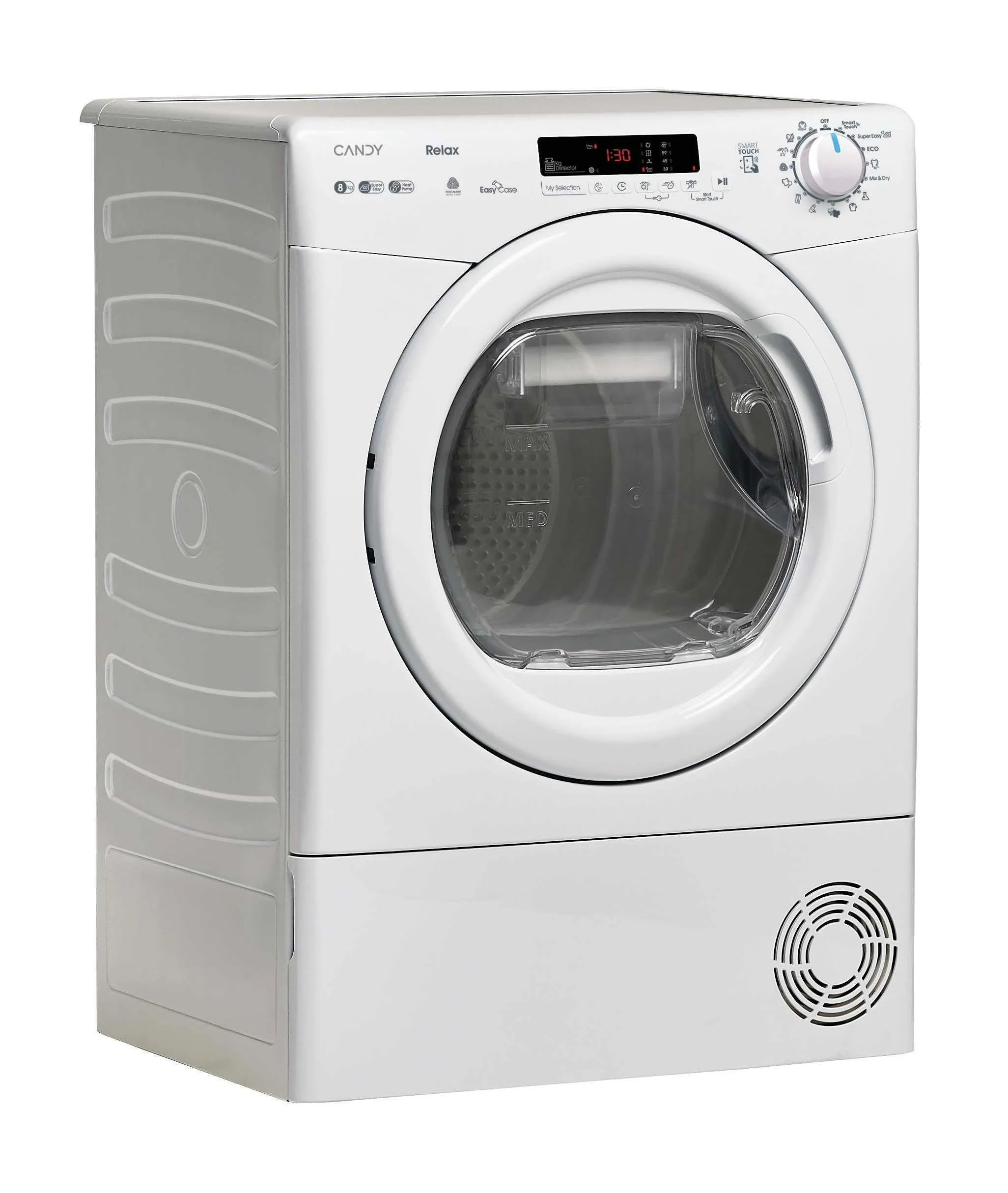 Candy Smart CR EH8N1DE-S Asciugatrice a Pompa di Calore, 8 kg, Bianco, Classe E - immagine 6