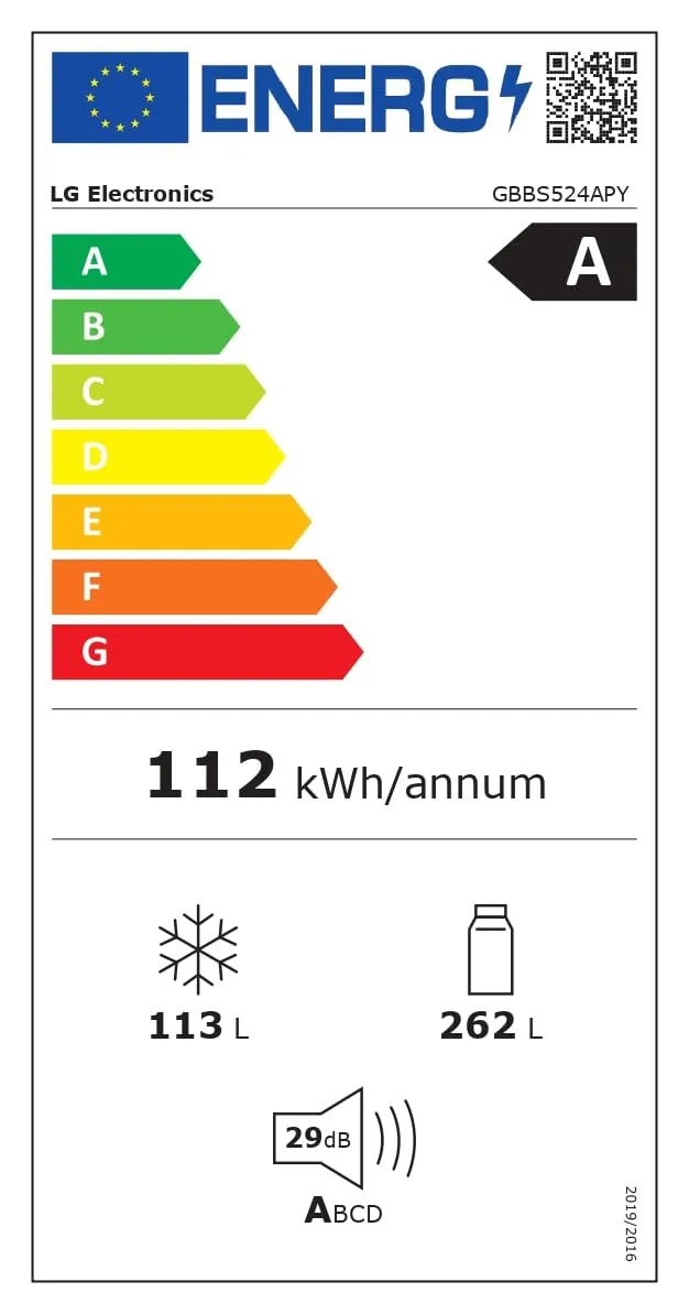 LG GBBS524APY Frigorifero Combinato Classe A 375L, Larghezza 60cm - immagine 15