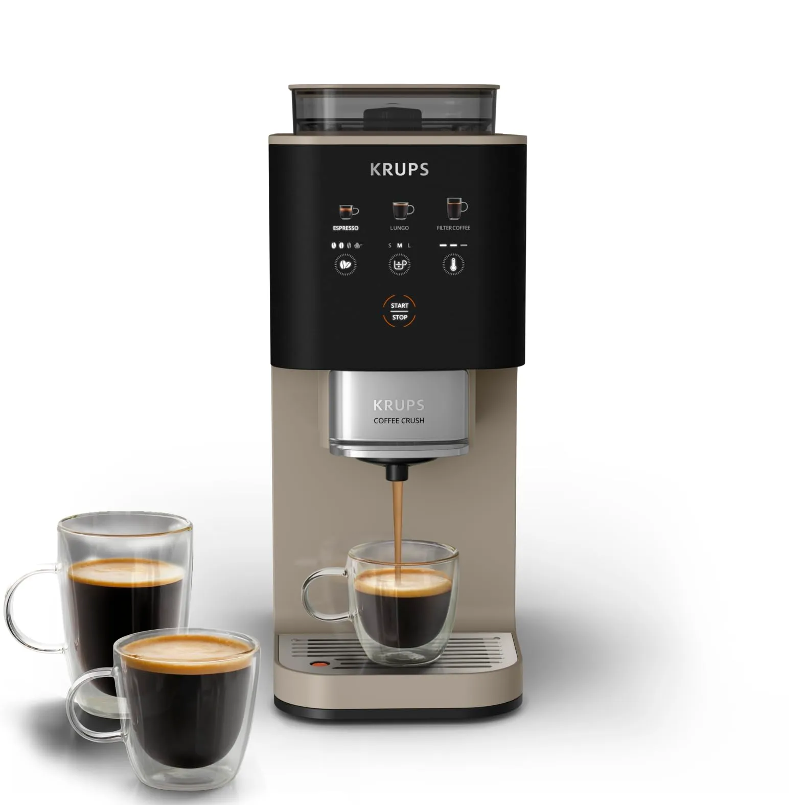Krups Coffee Crush Extra Automatic Coffee Machine, Chai, SA402A - immagine 1
