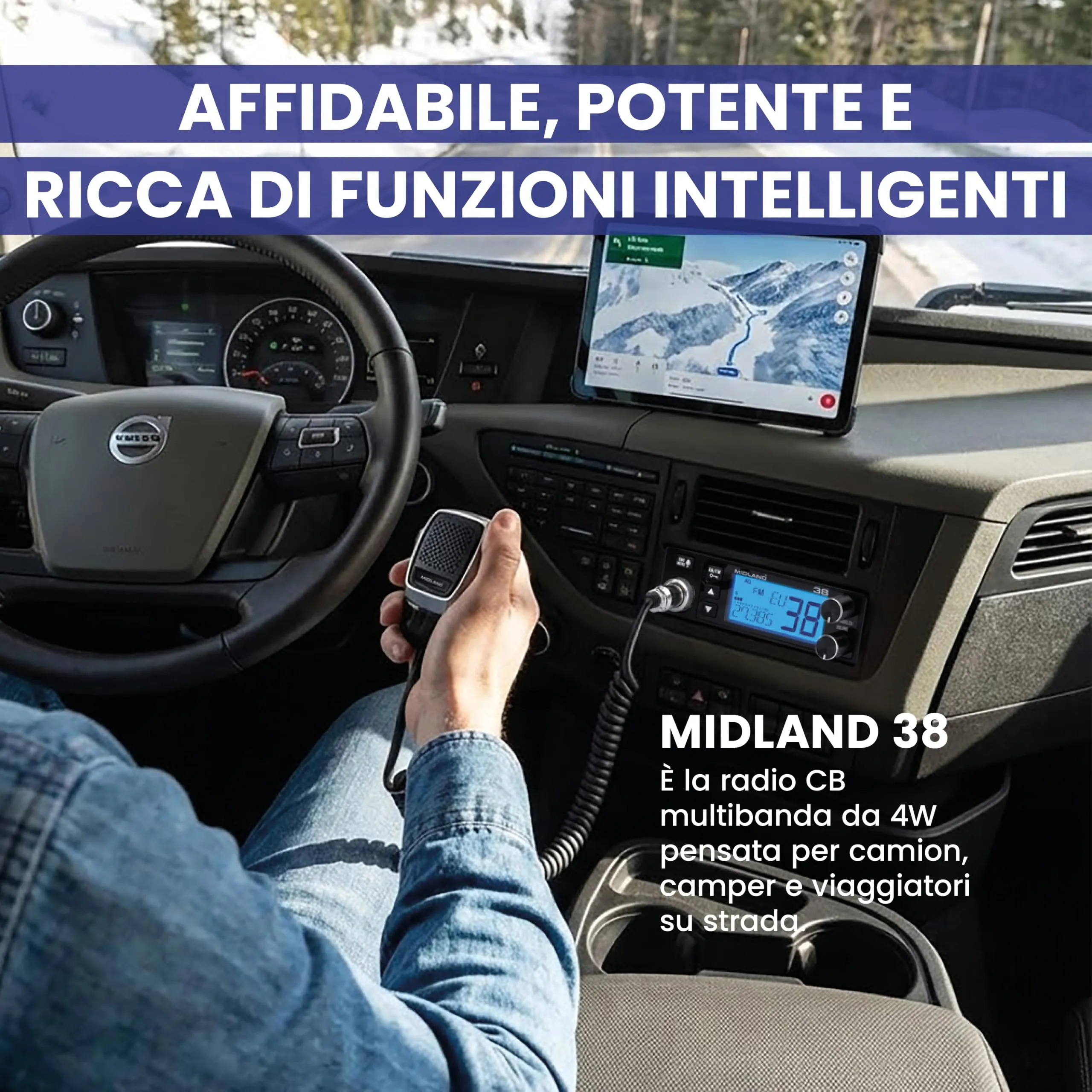 Midland 38 Radio CB Ricetrasmittente Display 7 Toni di Retroilluminazione - immagine 7
