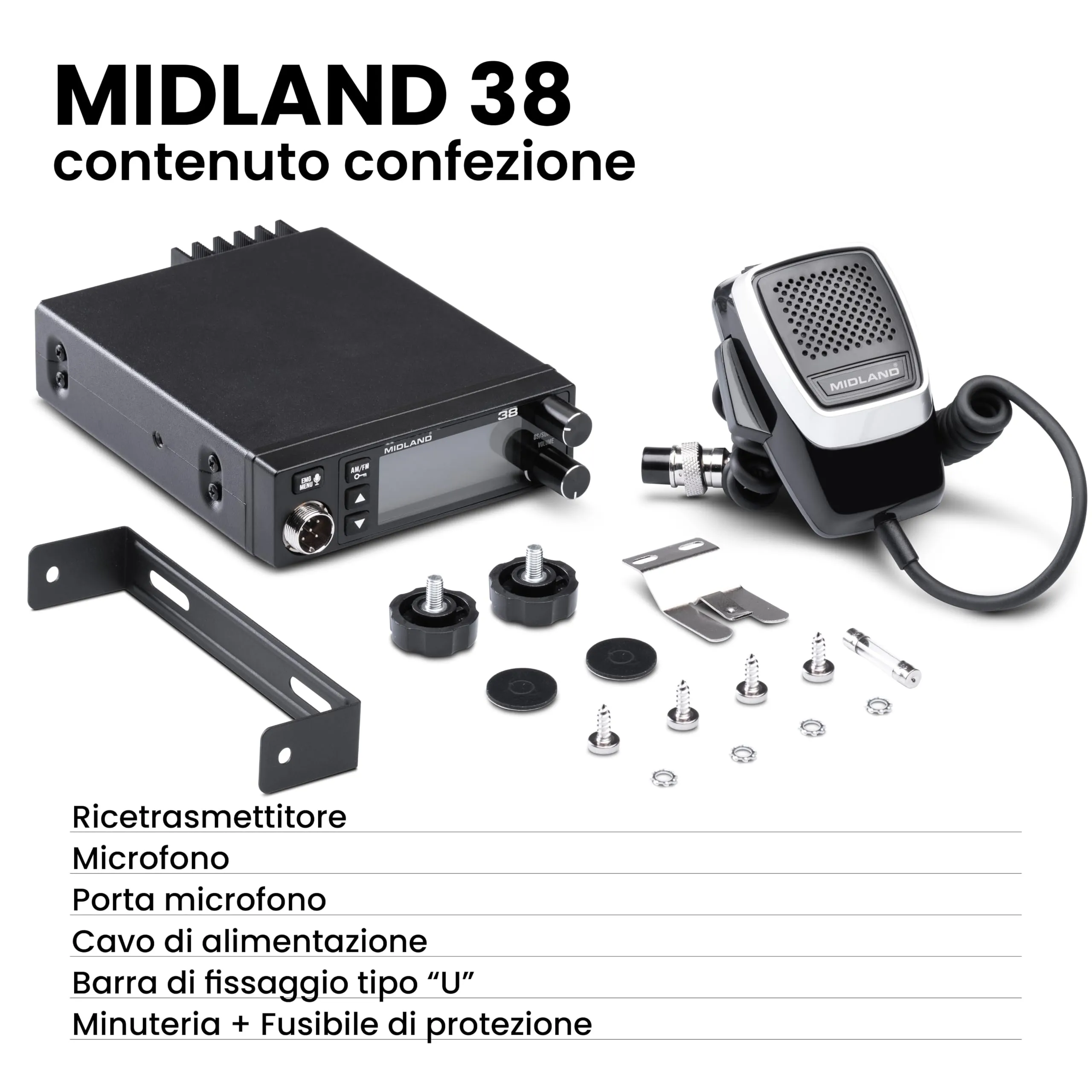 Midland 38 Radio CB Ricetrasmittente Display 7 Toni di Retroilluminazione - immagine 9