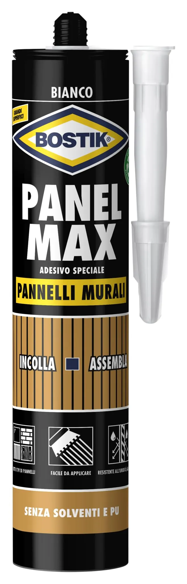 Bostik Panel Max Adesivo di Montaggio a Polimero Ibrido per Pannelli e Rivestimenti Murali, 465 gr - immagine 1