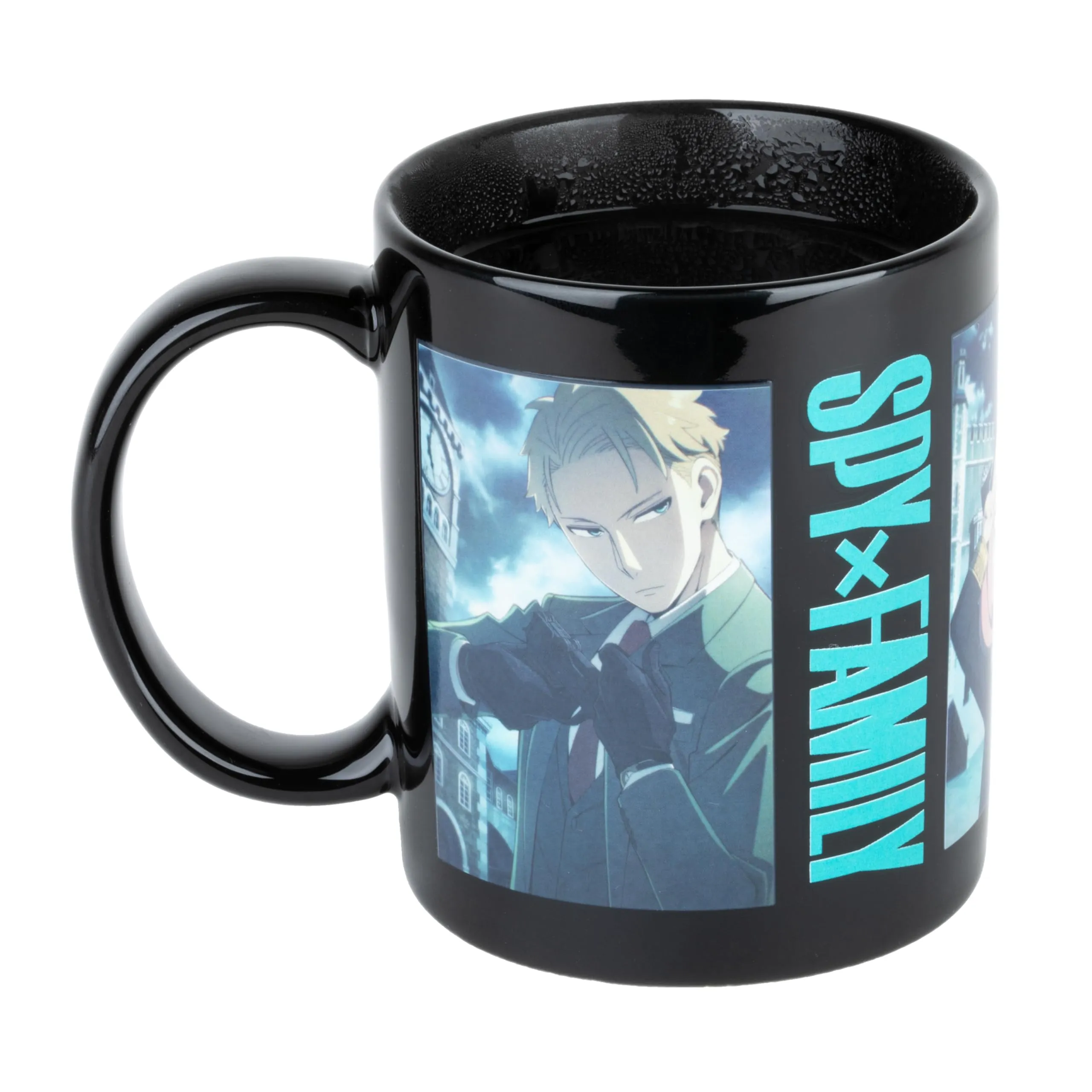 Konix Tazza Termoreattiva Spy x Family Anya, Loid e Yor Forger - 320 ml - Nero - immagine 7
