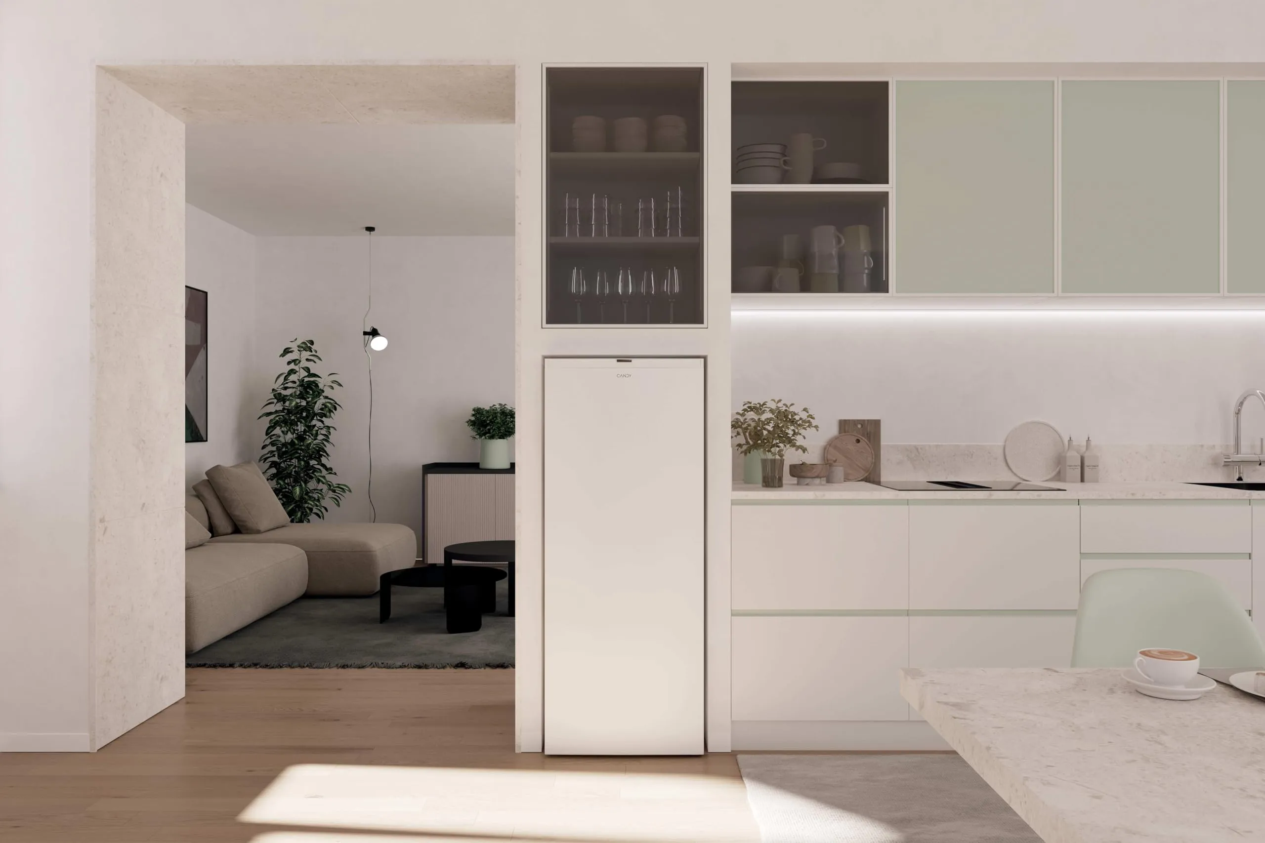 Candy CNUQ2L513EW Congelatore Verticale Libera Installazione 169L Bianco - immagine 7