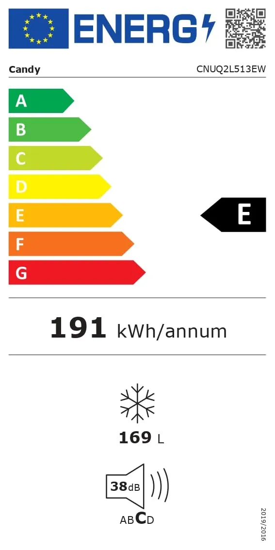 Candy CNUQ2L513EW Congelatore Verticale Libera Installazione 169L Bianco - immagine 9
