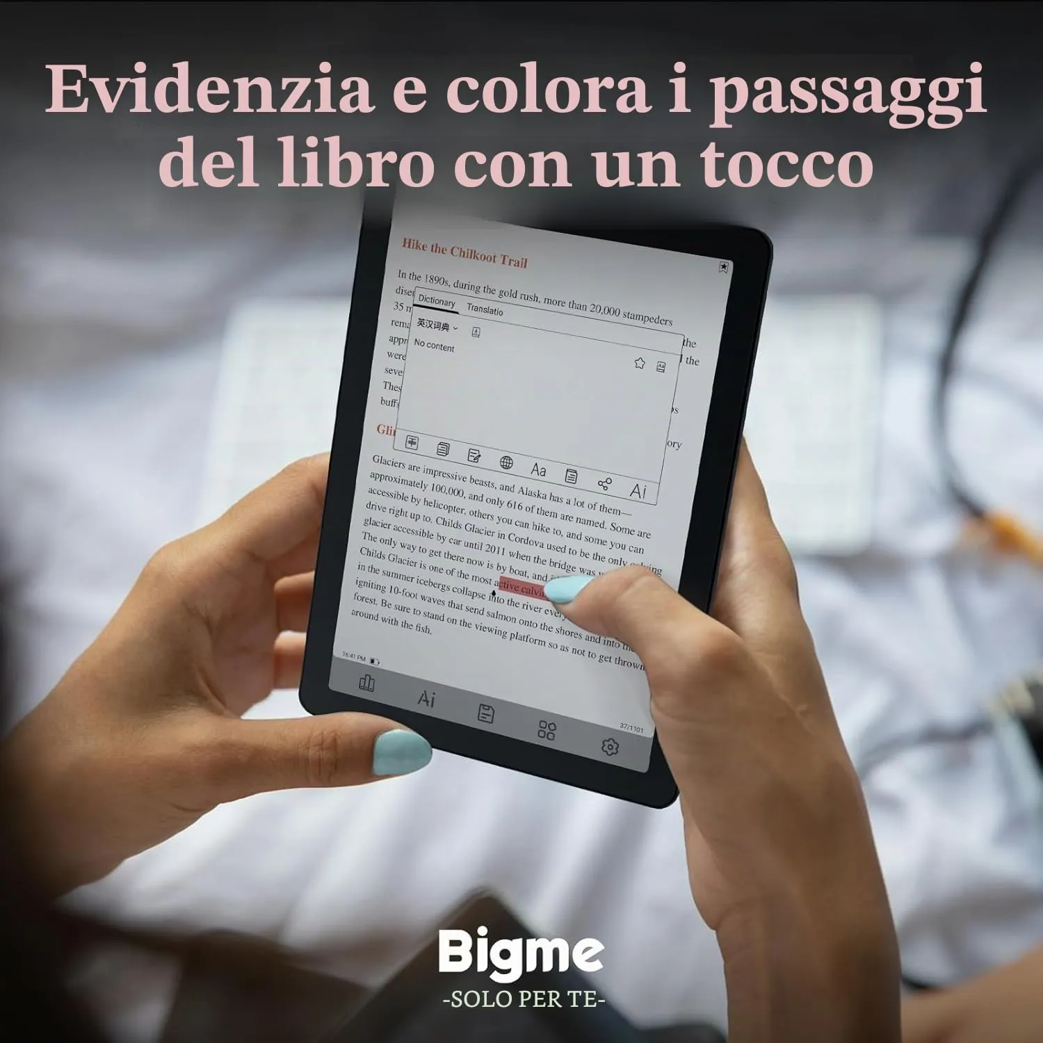 Bigme B6 E-reader a colori, 6 pollici, Android 14, 4 GB RAM, 64 GB, CPU Octa-Core, Nero - immagine 5