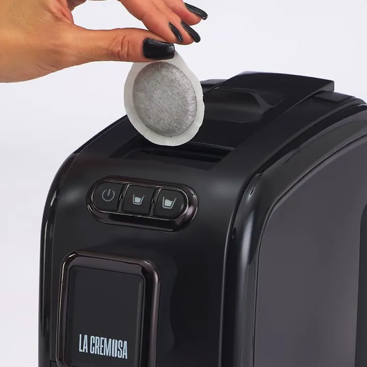 Caffè Toraldo La Cremosa Coffee Machine 44mm ESE Pods, Nera - immagine 4