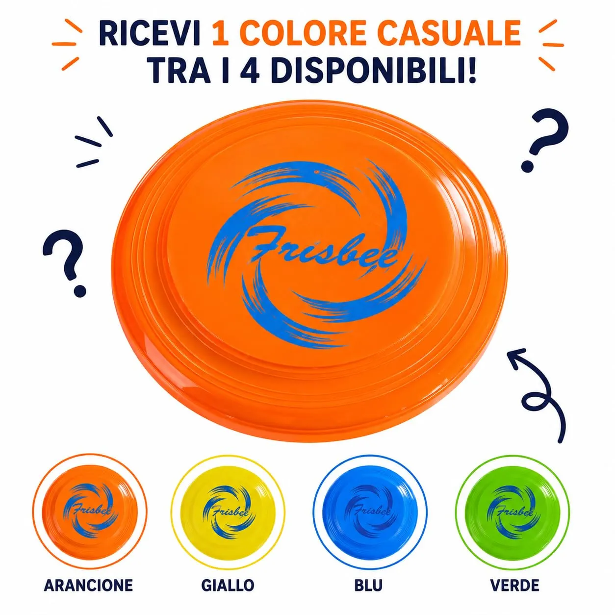 OTHERWISETRIVIAL Disco Volante Frisbee 23cm, Colore Casuale, 1 Pezzo - immagine 4