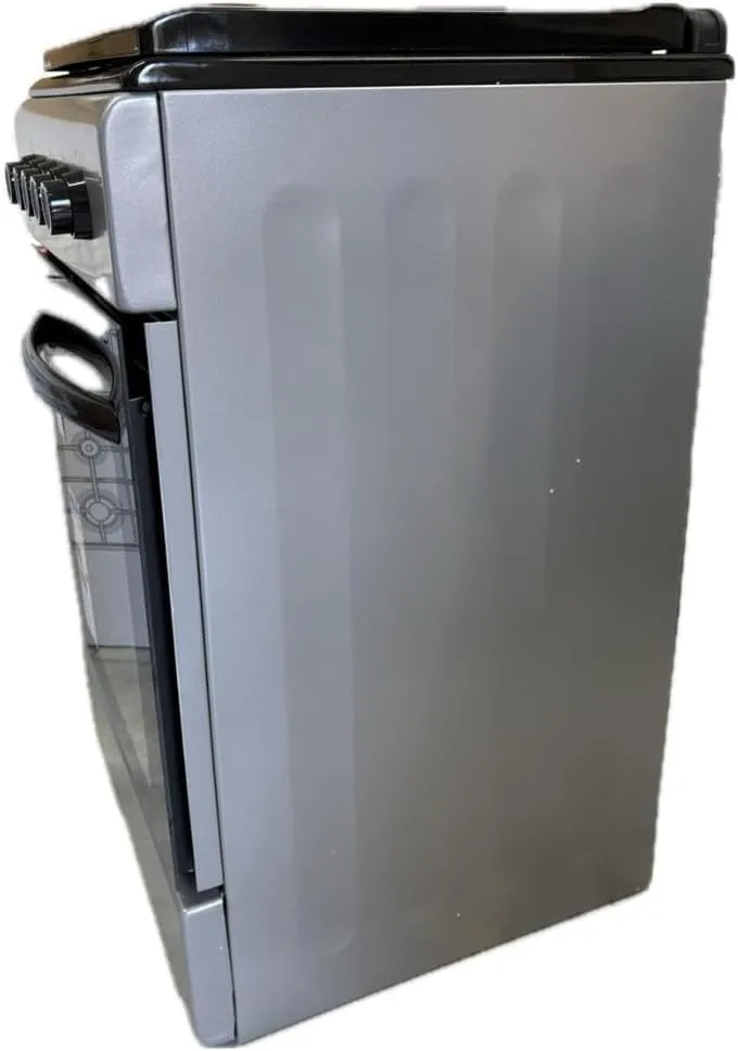 Staylux Cucina a Gas 4 Fuochi con Forno 50 x 50 cm Nero Grigio con Coperchio 55-G40F - immagine 5