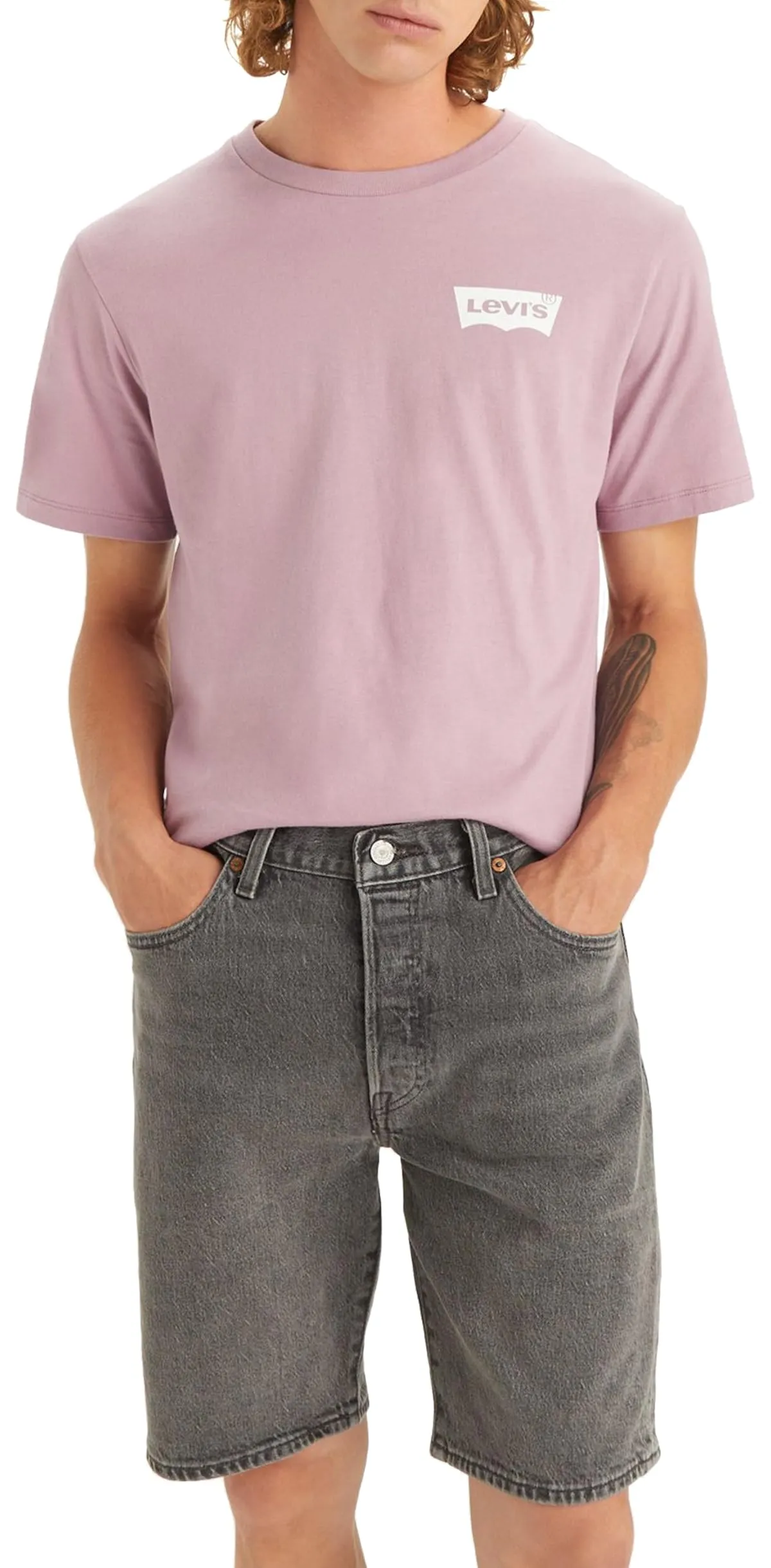 Levi's Graphic Crewneck Tee, Batwing Dusty Orchid, XS - immagine 4