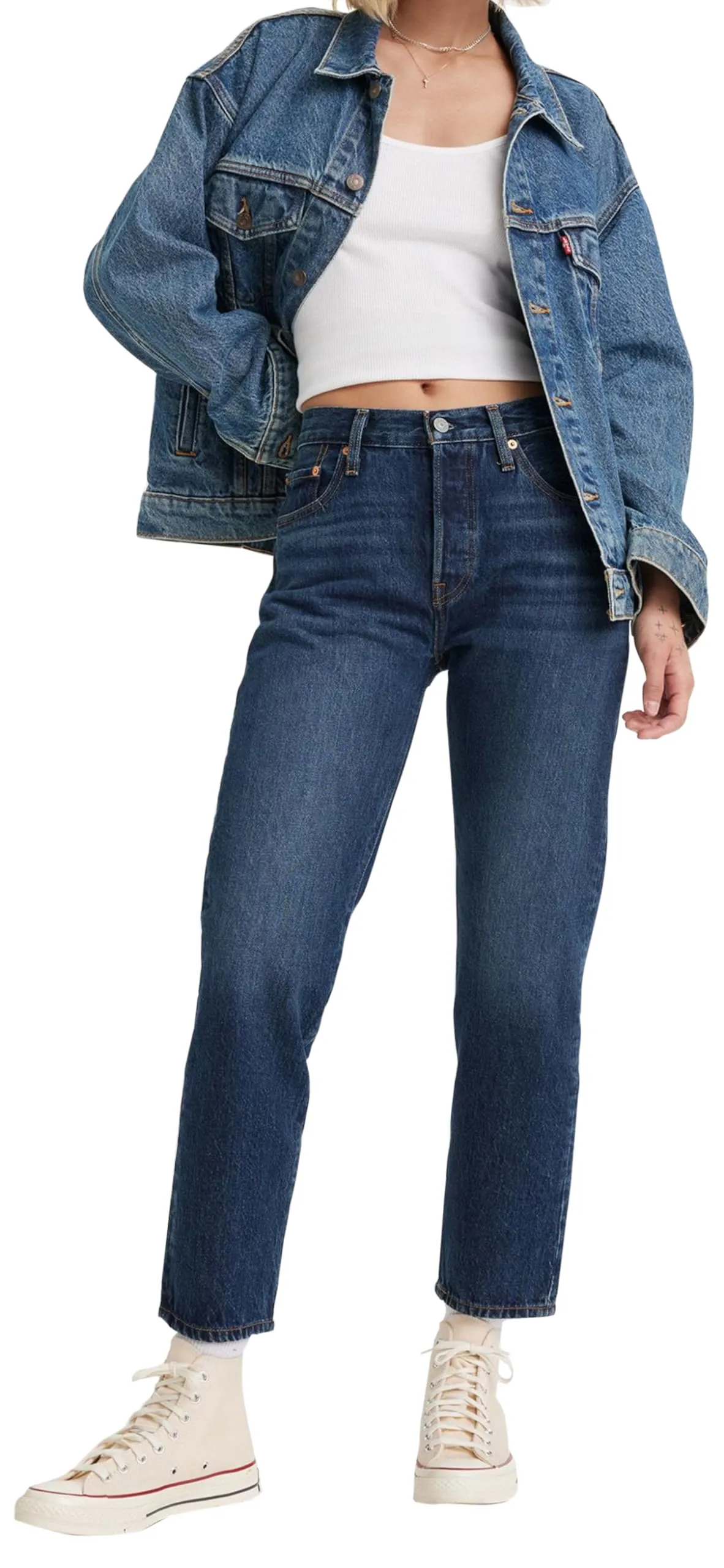 Levi's 501 Crop Jeans Donna Up We Go No Dx 26W / 28L - immagine 5