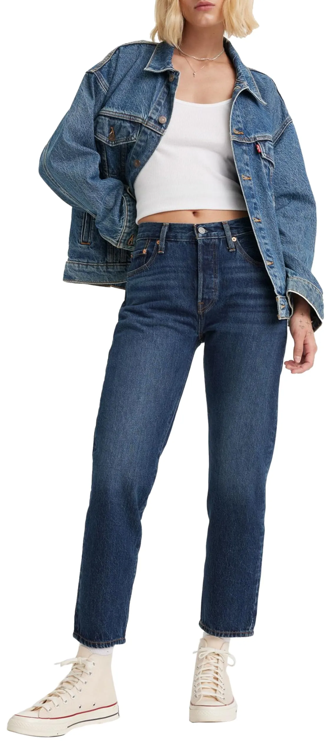 Levi's 501 Crop Jeans Donna Up We Go No Dx 26W / 28L - immagine 8