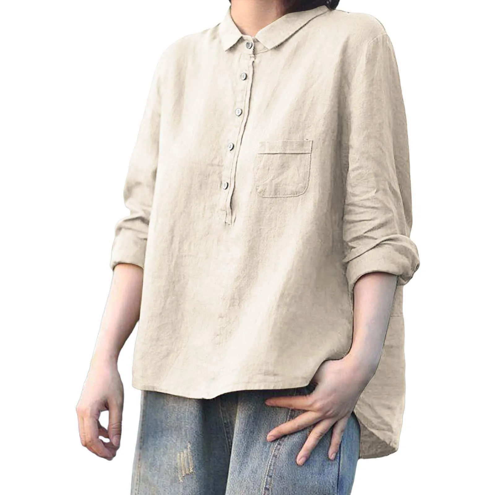 Cocila Camicia Donna in Cotone e Lino - immagine 5