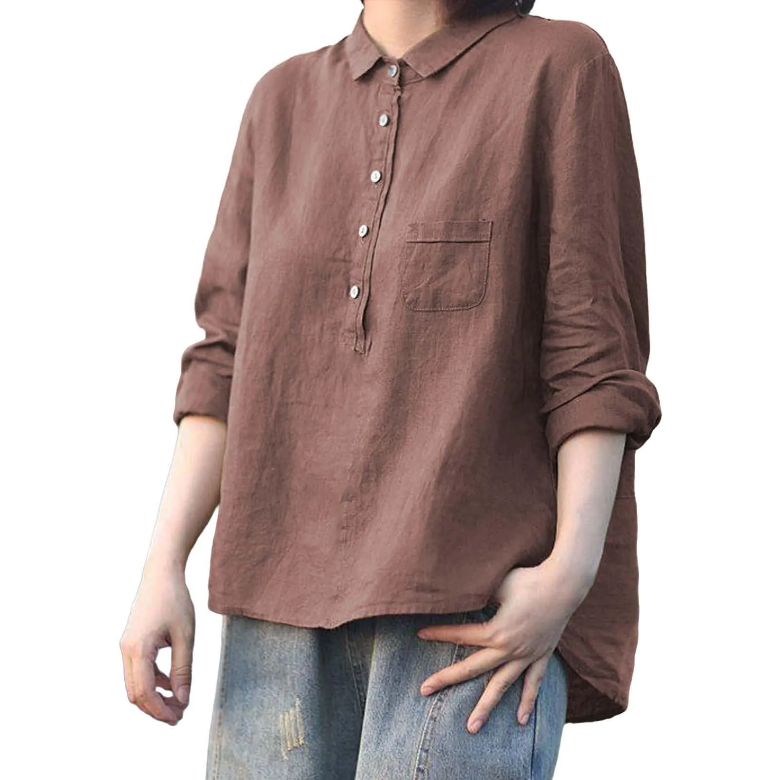 Cocila Camicia Donna Scollo a V in Seta Viola Elegante - immagine 4