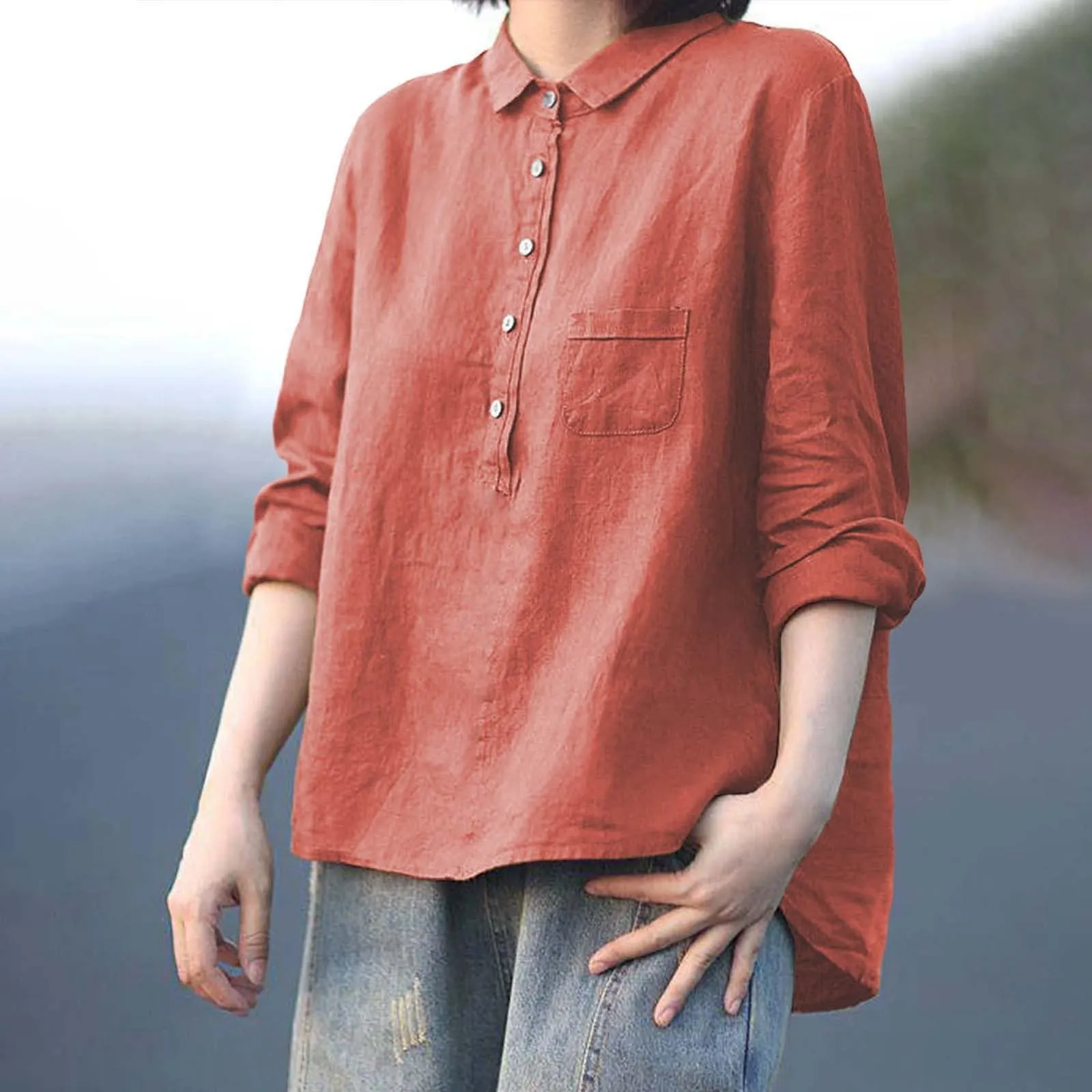 Cocila Camicia Donna con Cravatta Elegante in Cotone - immagine 2