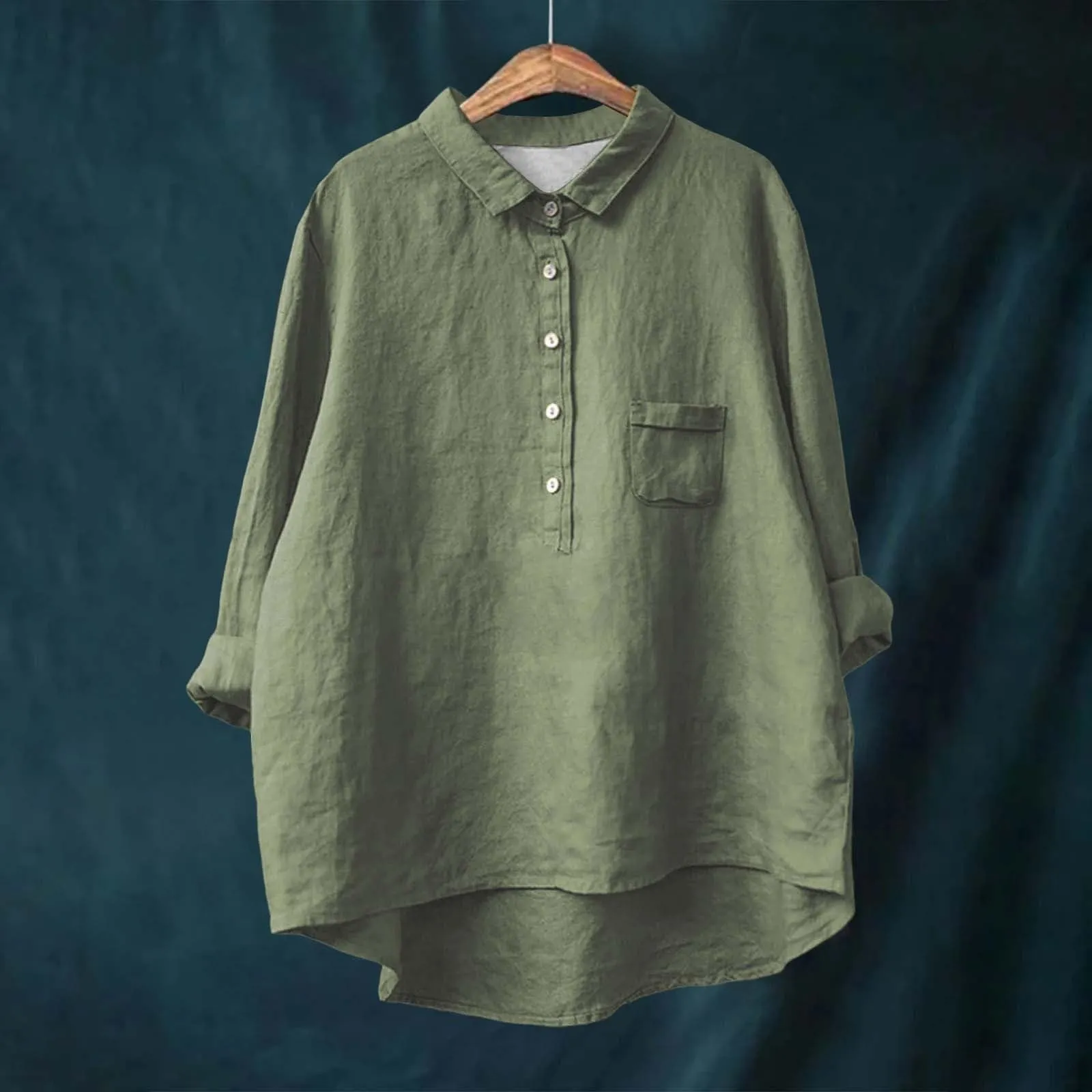 Cocila Camicia a Fiori Donna Grigio Perla 4XL - immagine 2