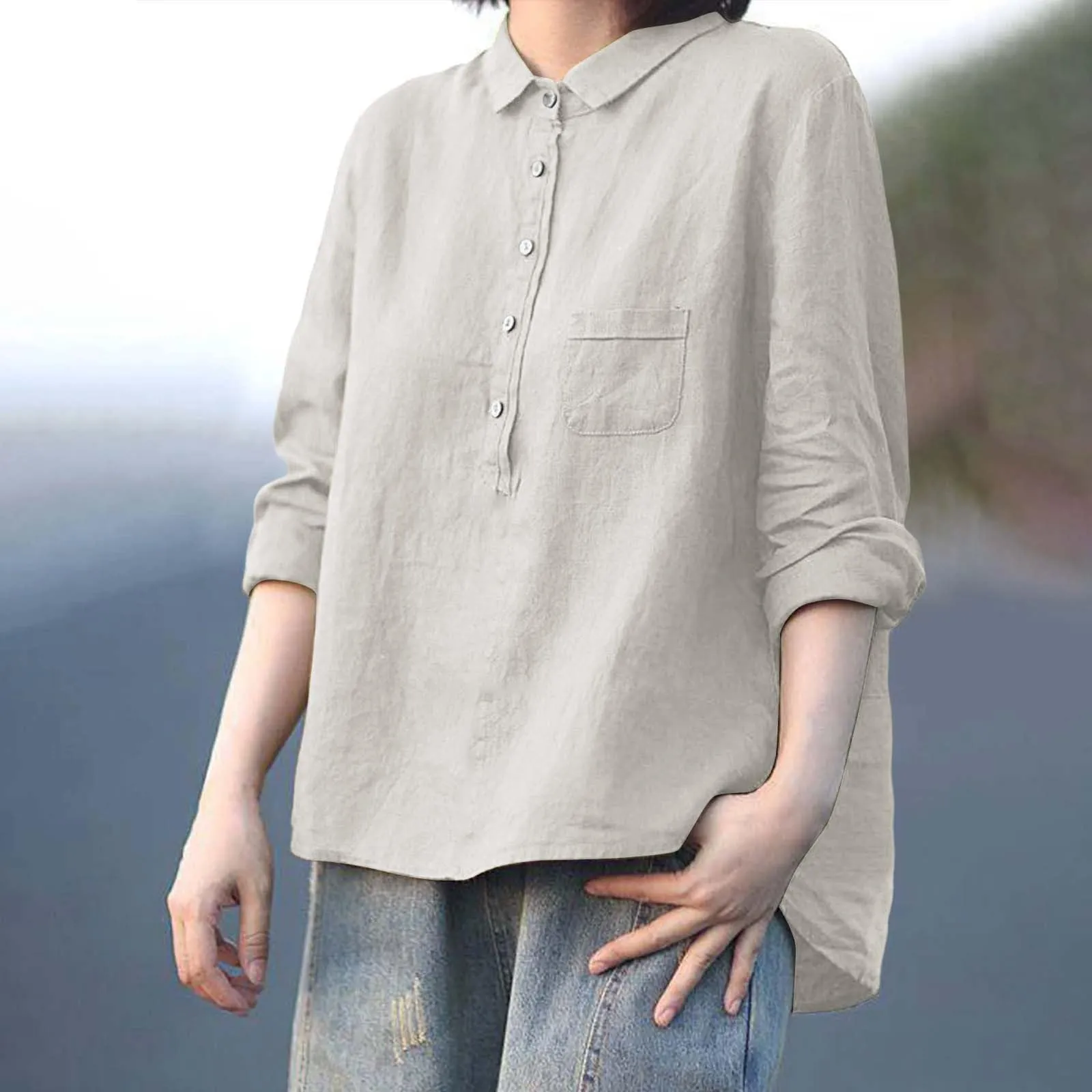 Cocila Blusa Donna Estiva in Raso e Viscosa - immagine 3