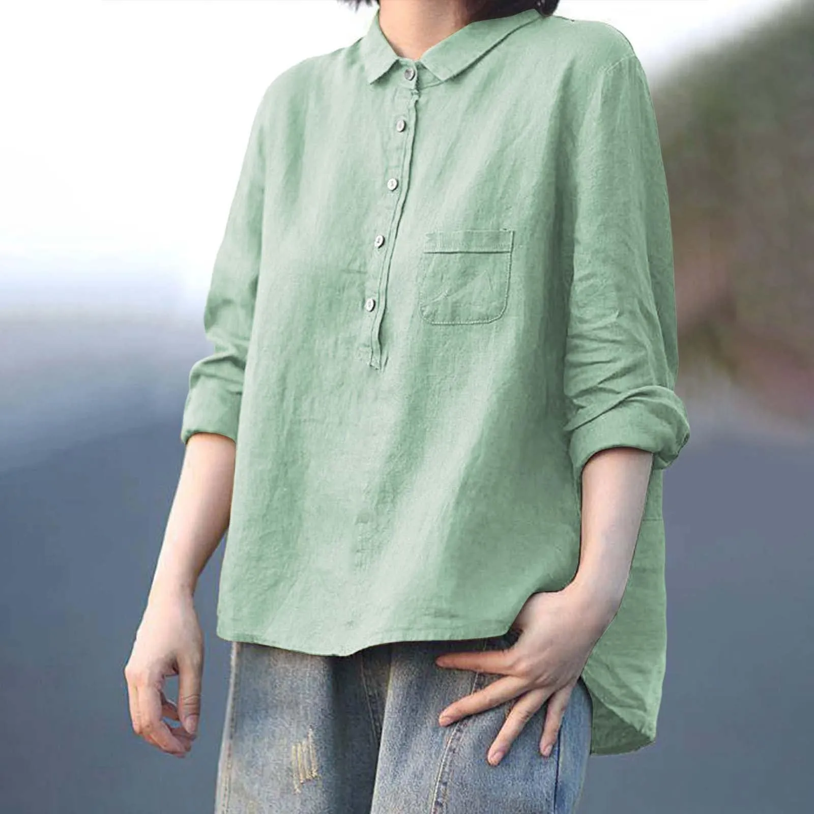 Cocila Camicia Donna Viscosa Elasticizzata e Raso - immagine 2