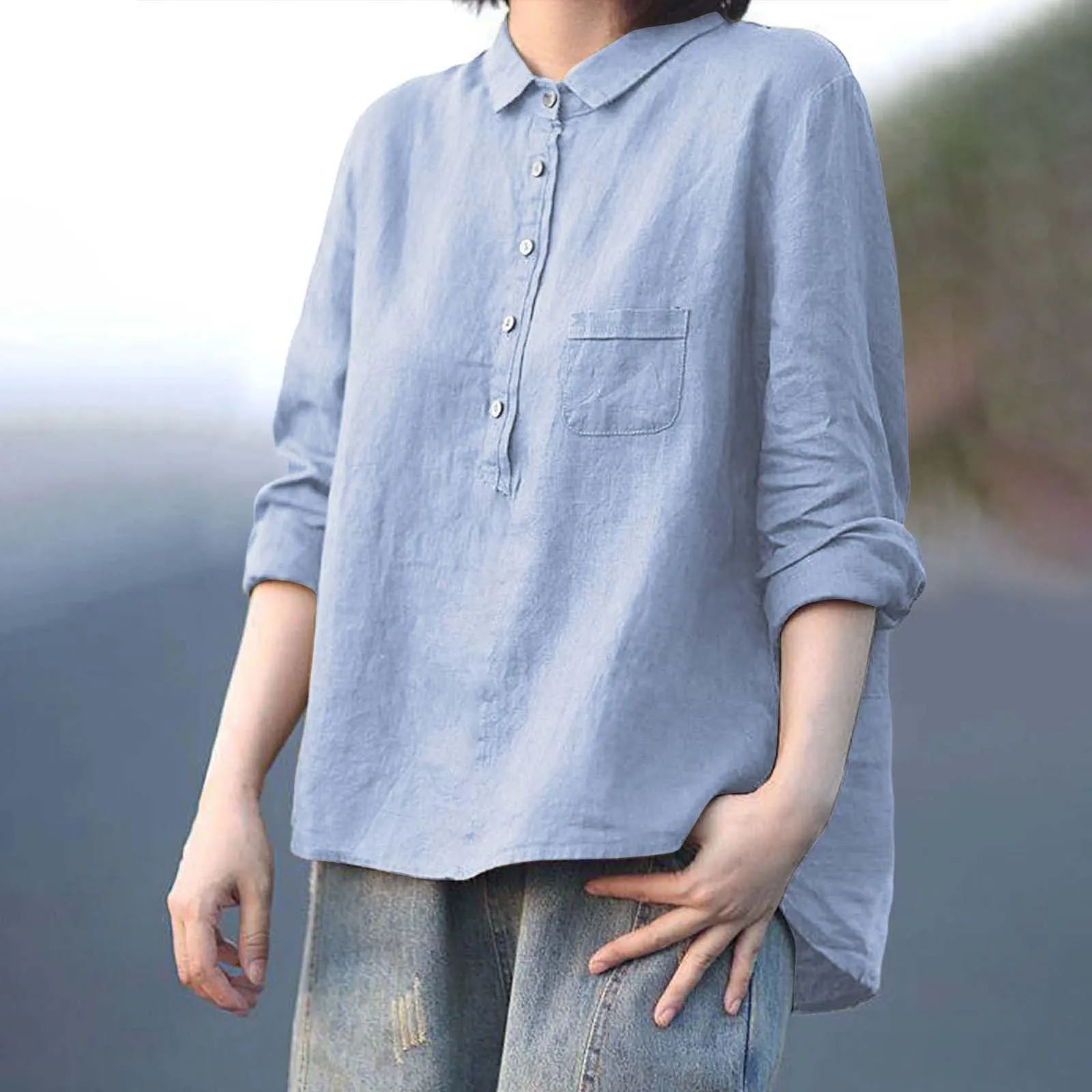 Cocila Camicia Donna Larga Verde - immagine 3