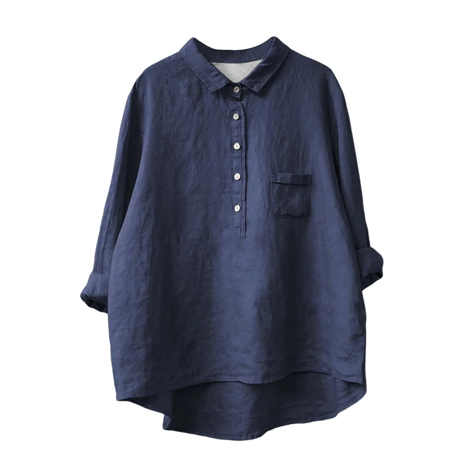 Cocila Camicia Donna Elegante in Cotone e Lino - immagine 1