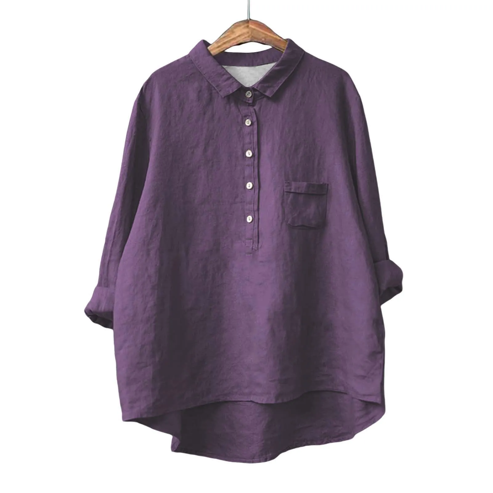 Cocila Camicia Donna con Rouches Viola - immagine 4