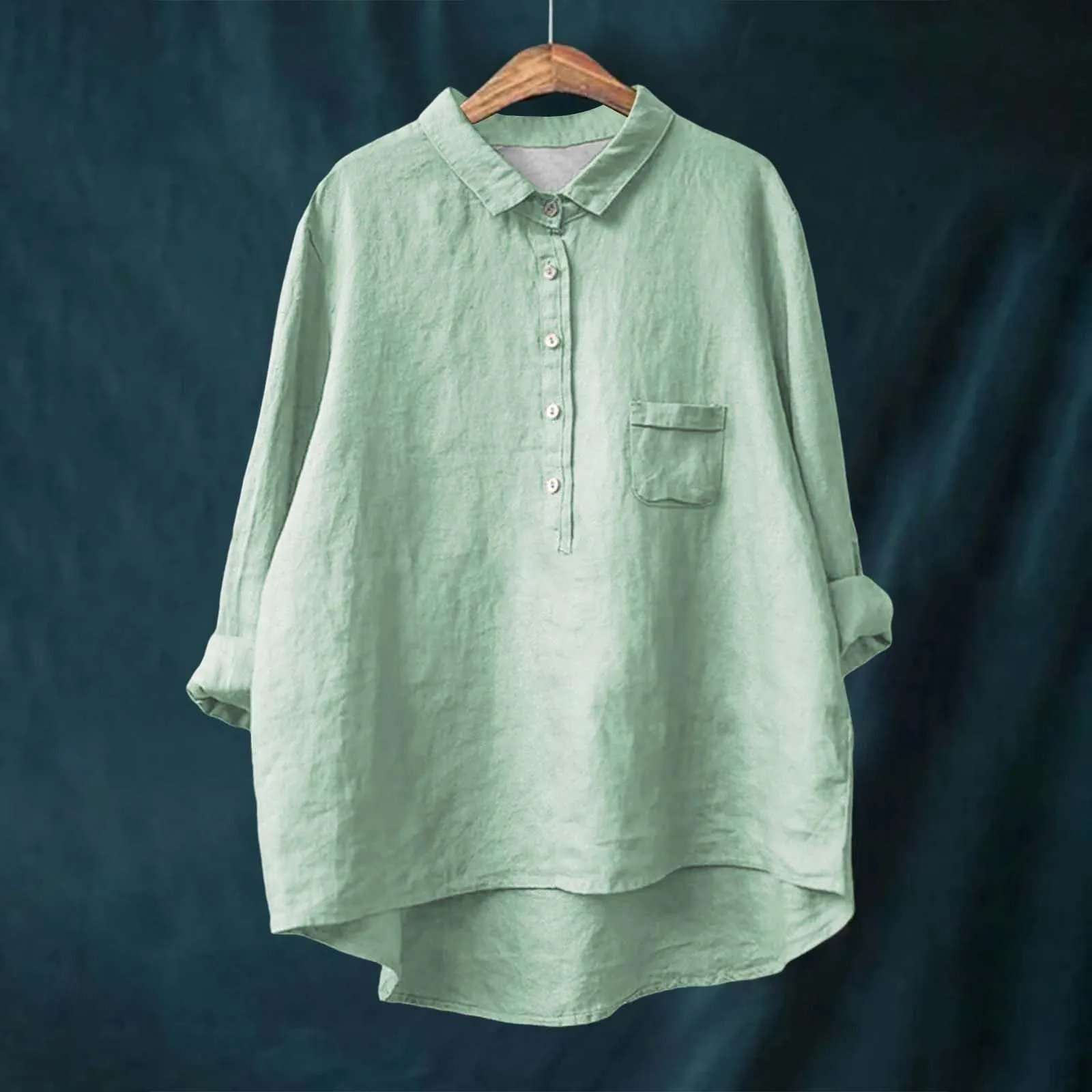 Cocila Blusa Donna Sottogiacca Elegante Camicia Scollo V Raso - immagine 5