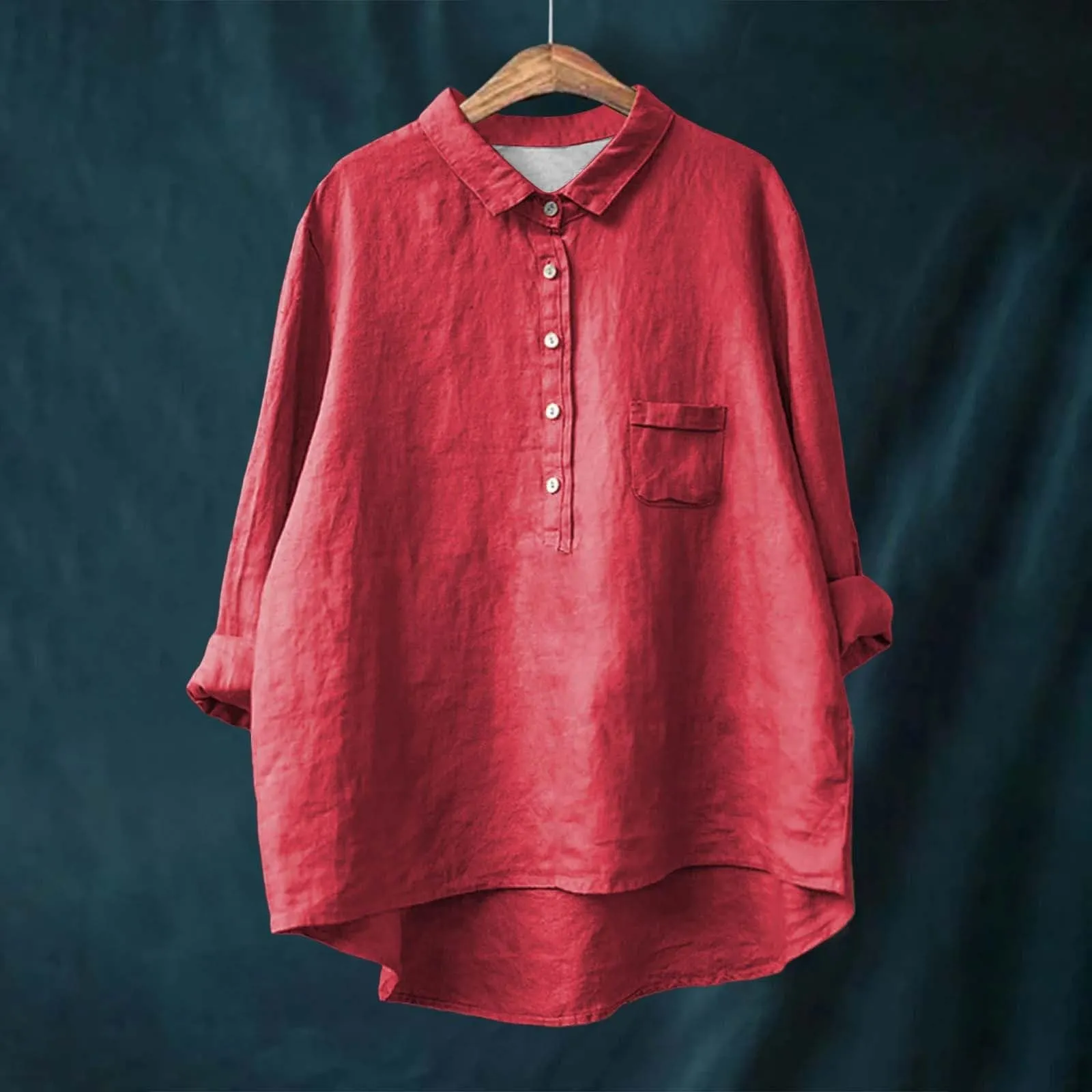 Cocila Camicia Donna 4XL Rosso - immagine 2