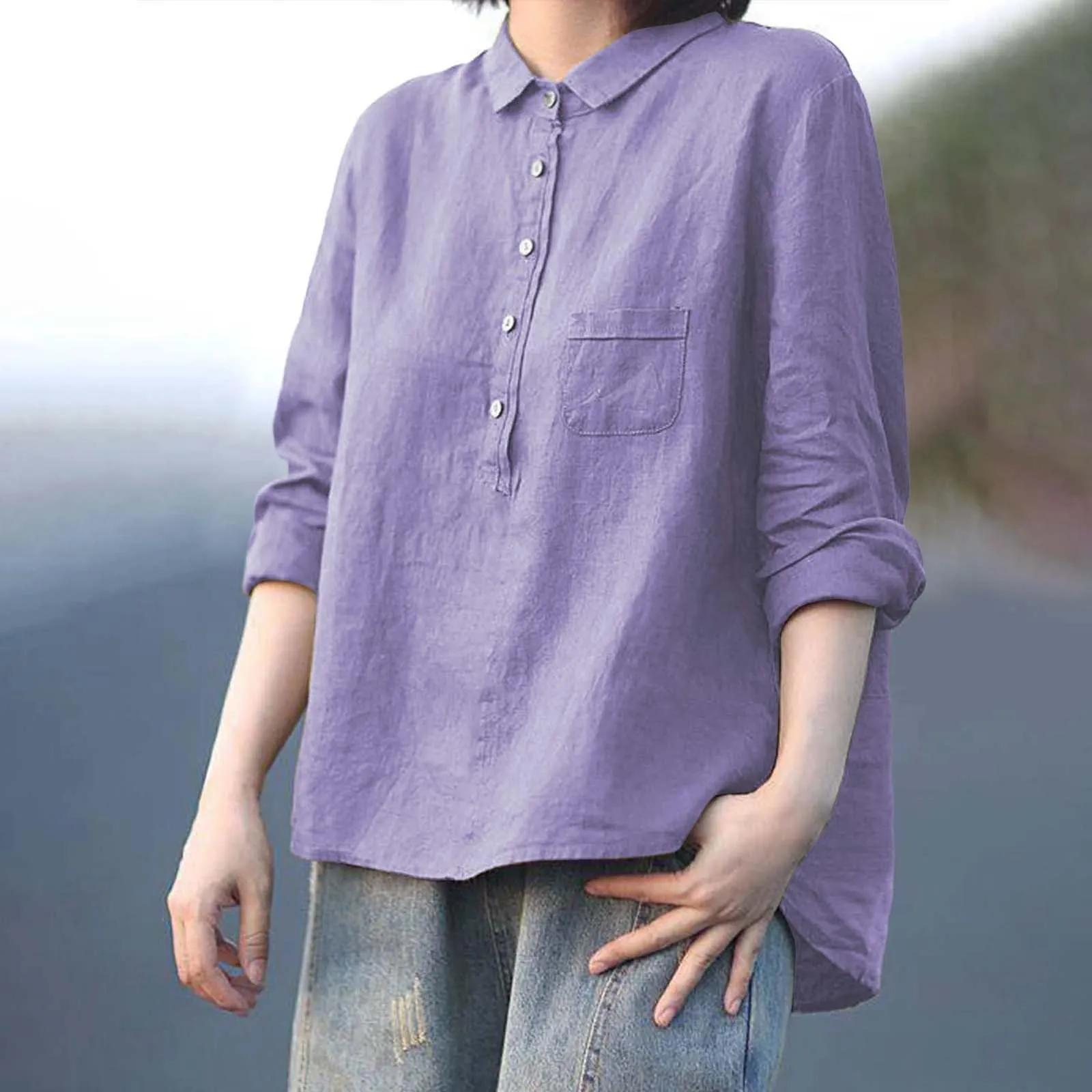 Cocila Maglia Sottogiacca Maniche Tre Quarti Donna Lilla - immagine 3