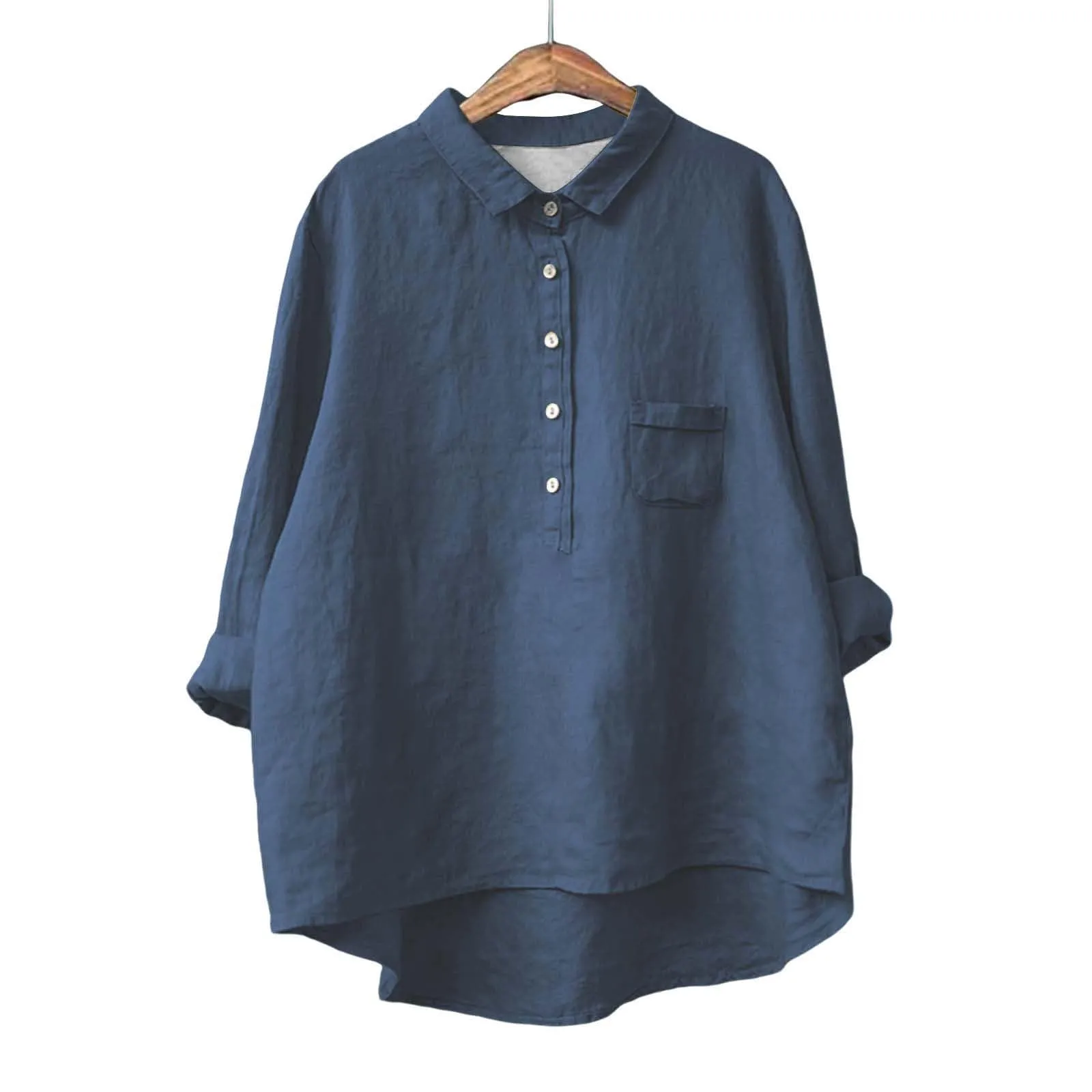 Cocila Blusa Bianca Donna Elegante Tunica Estiva Camicia 3XL - immagine 4