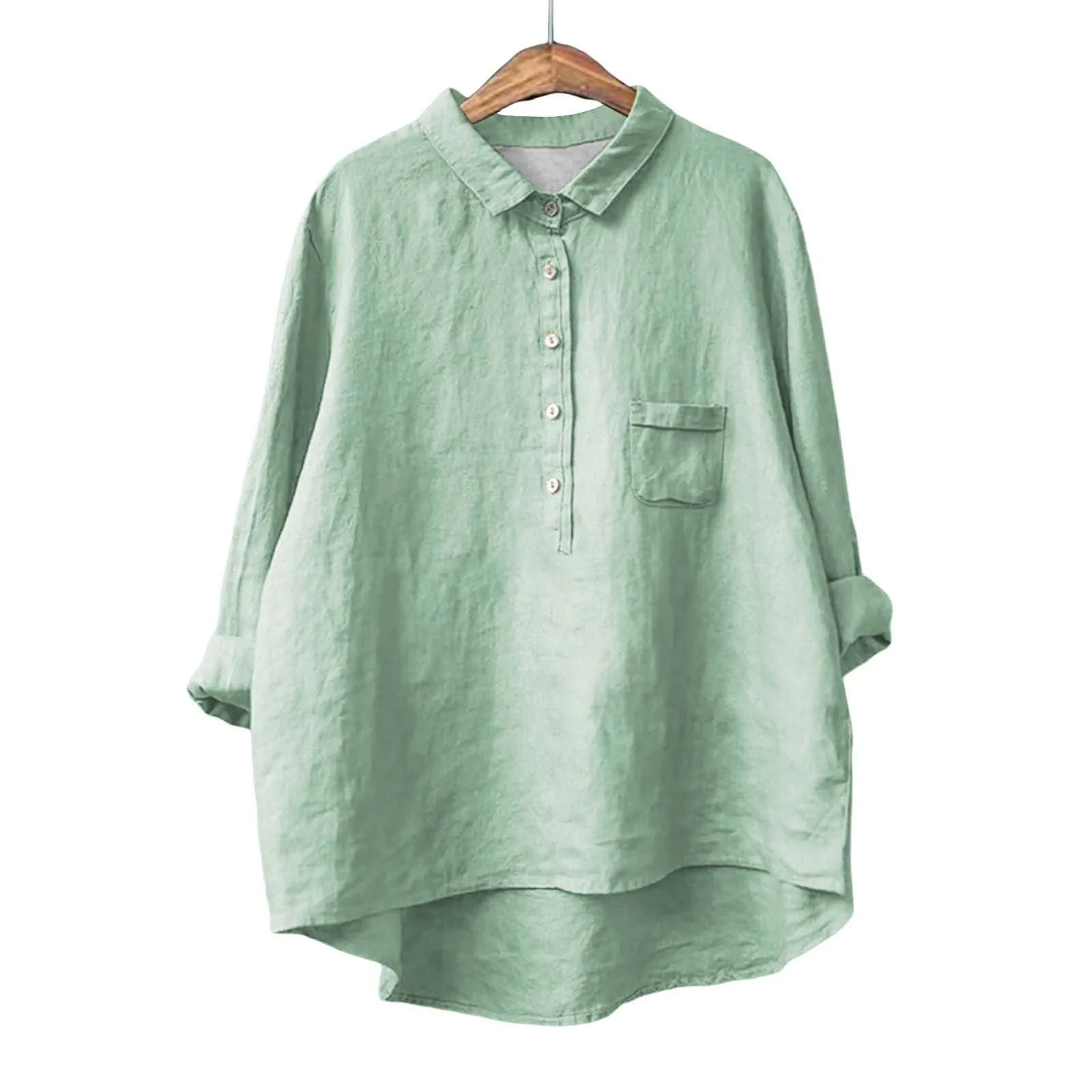 Cocila Camicia Donna Lunga Slim Fit in Cotone - immagine 3