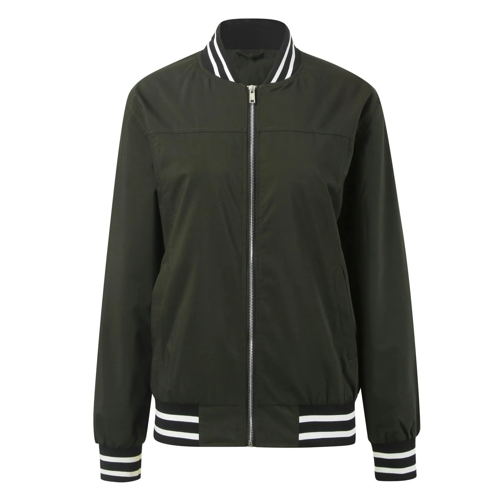 Giubbino Primaverile Donna con Motivo Floreale, Giacca Baseball Corta Leggera, College Blouson Streetwear - immagine 3
