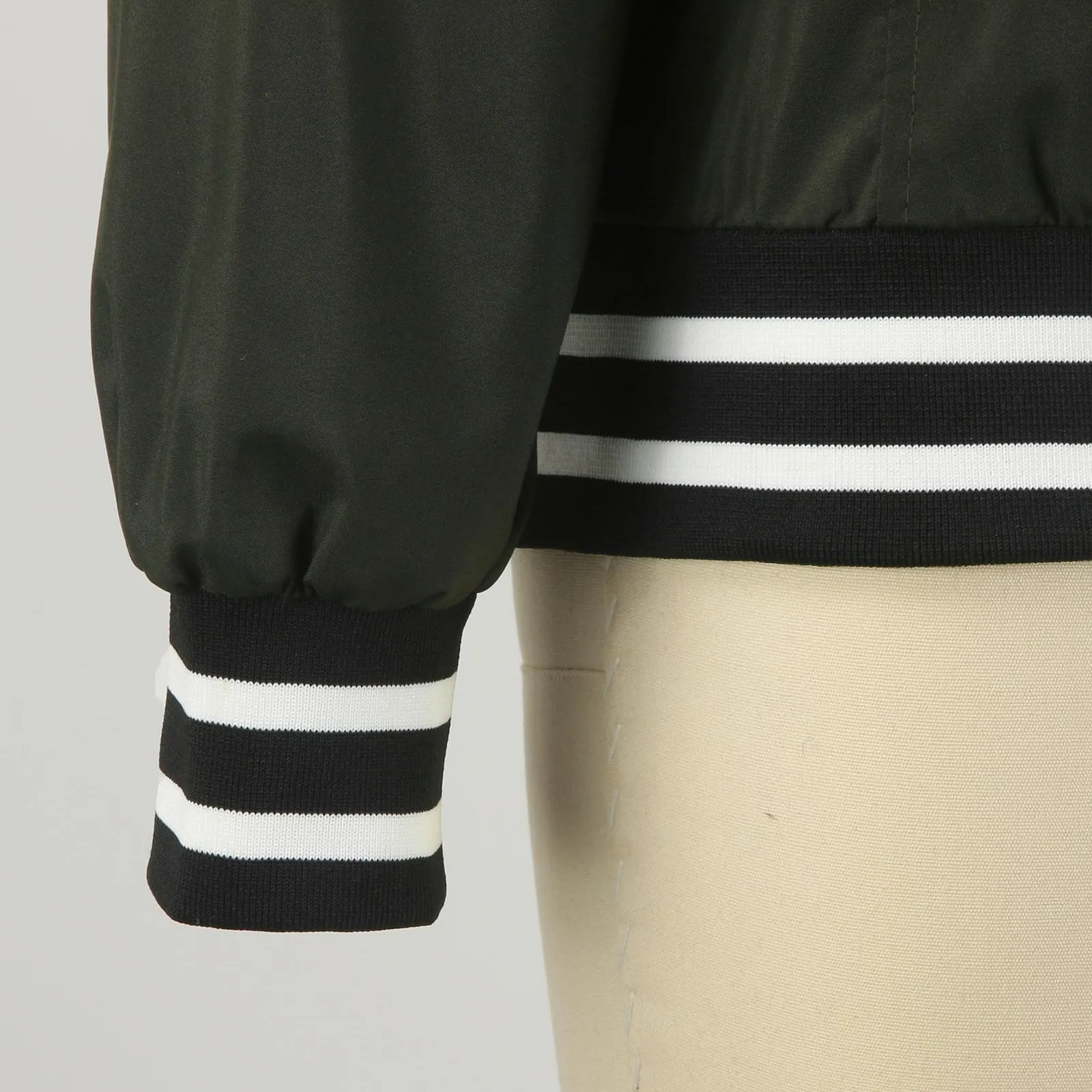 Giubbotto Donna stile Baseball con Motivo Floreale, Leggero, Maniche Lunghe, College Blouson, Streetwear - immagine 5