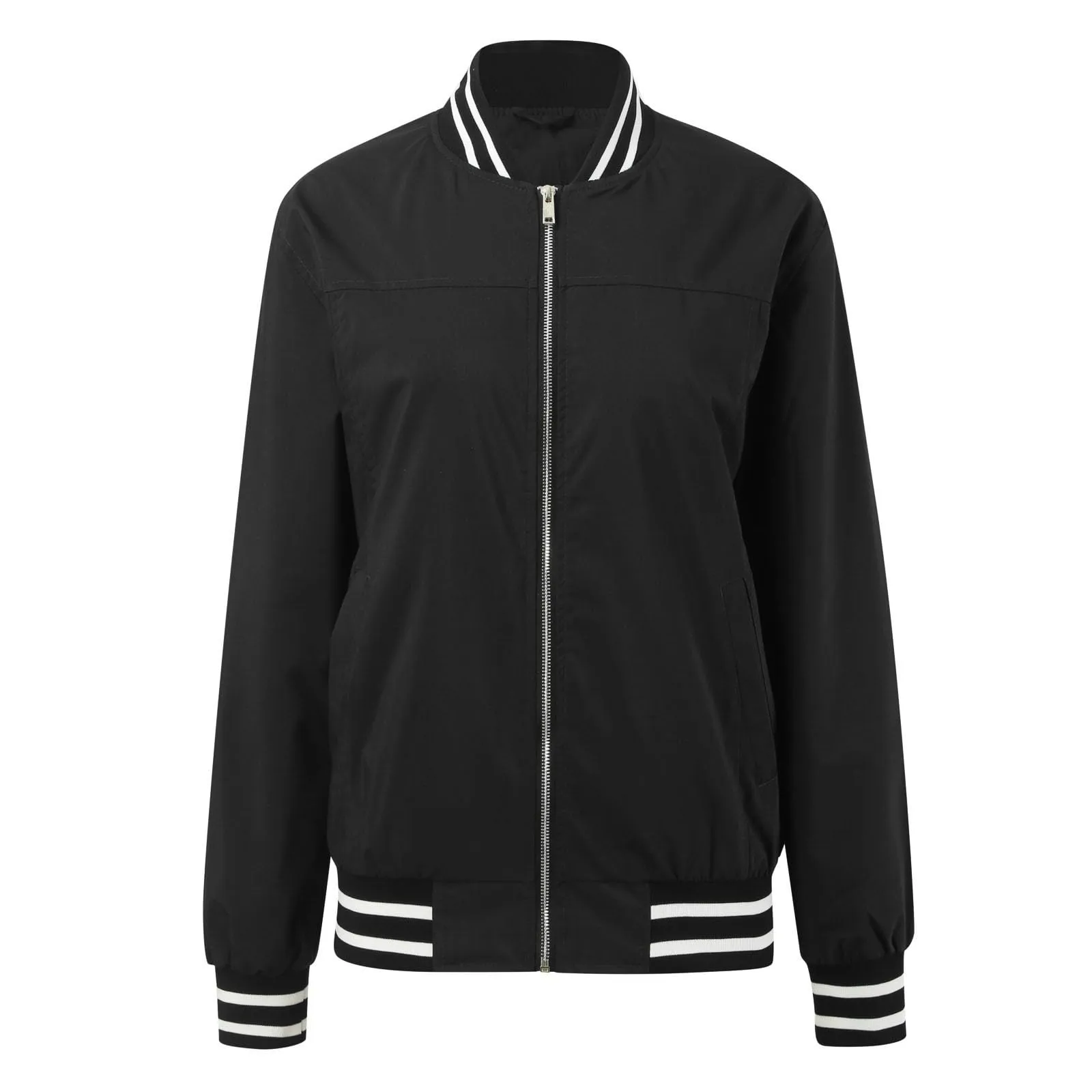 Giubbino Primaverile Donna Motivo Floreale Giacca Corta Casual Streetwear - immagine 3