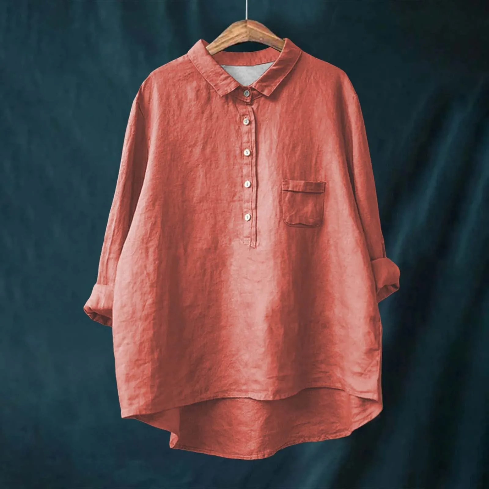 Cocila Maglietta Donna Manica Lunga Camicia a Coste Elegante - immagine 3