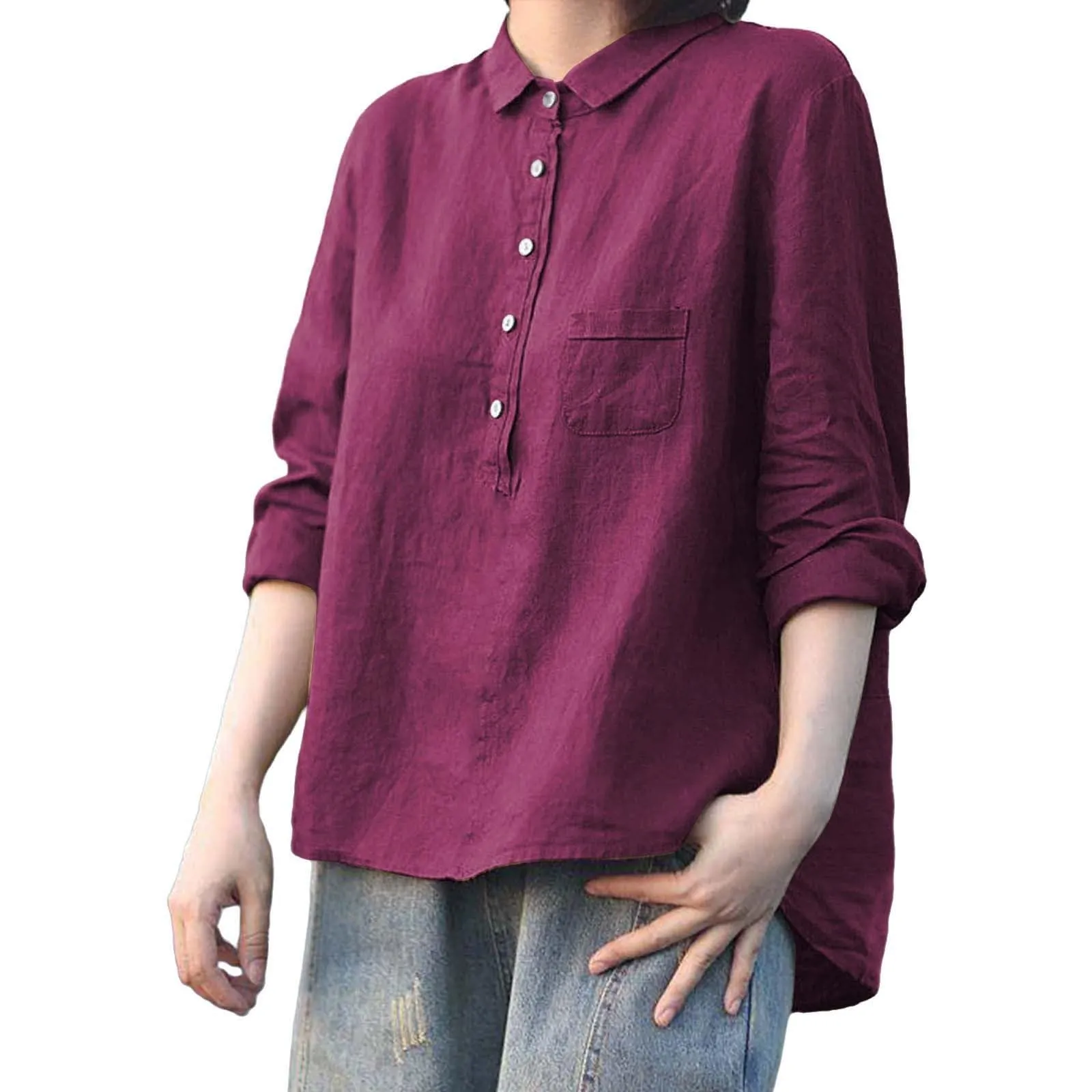 Cocila Blusa Donna Elegante Tinta Unita M - immagine 4