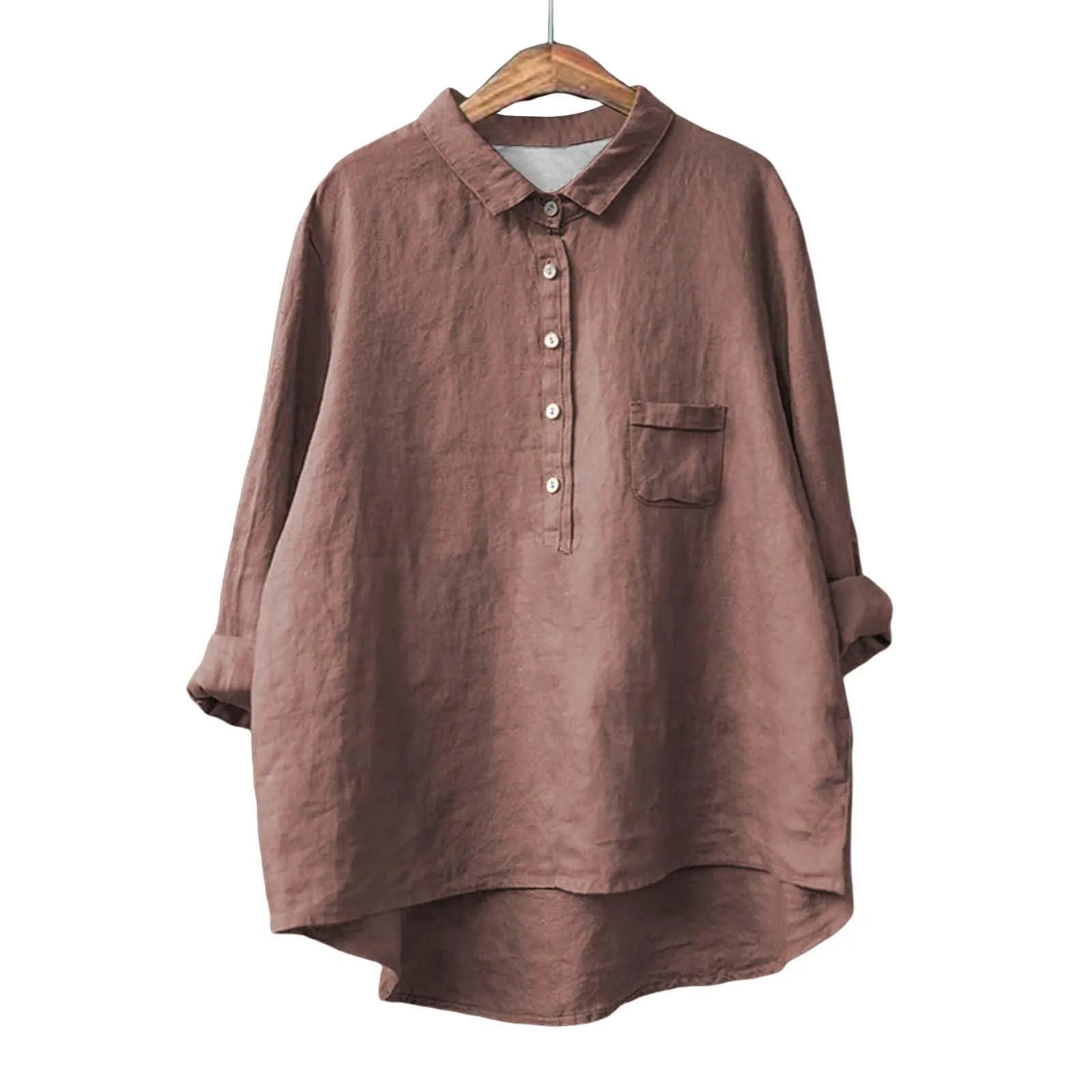 Cocila Abito in Lino e Cotone Donna, Camicia Bordeaux e Maglia a Righe Manica Lunga, Camicia di Pizzo Nera - immagine 5