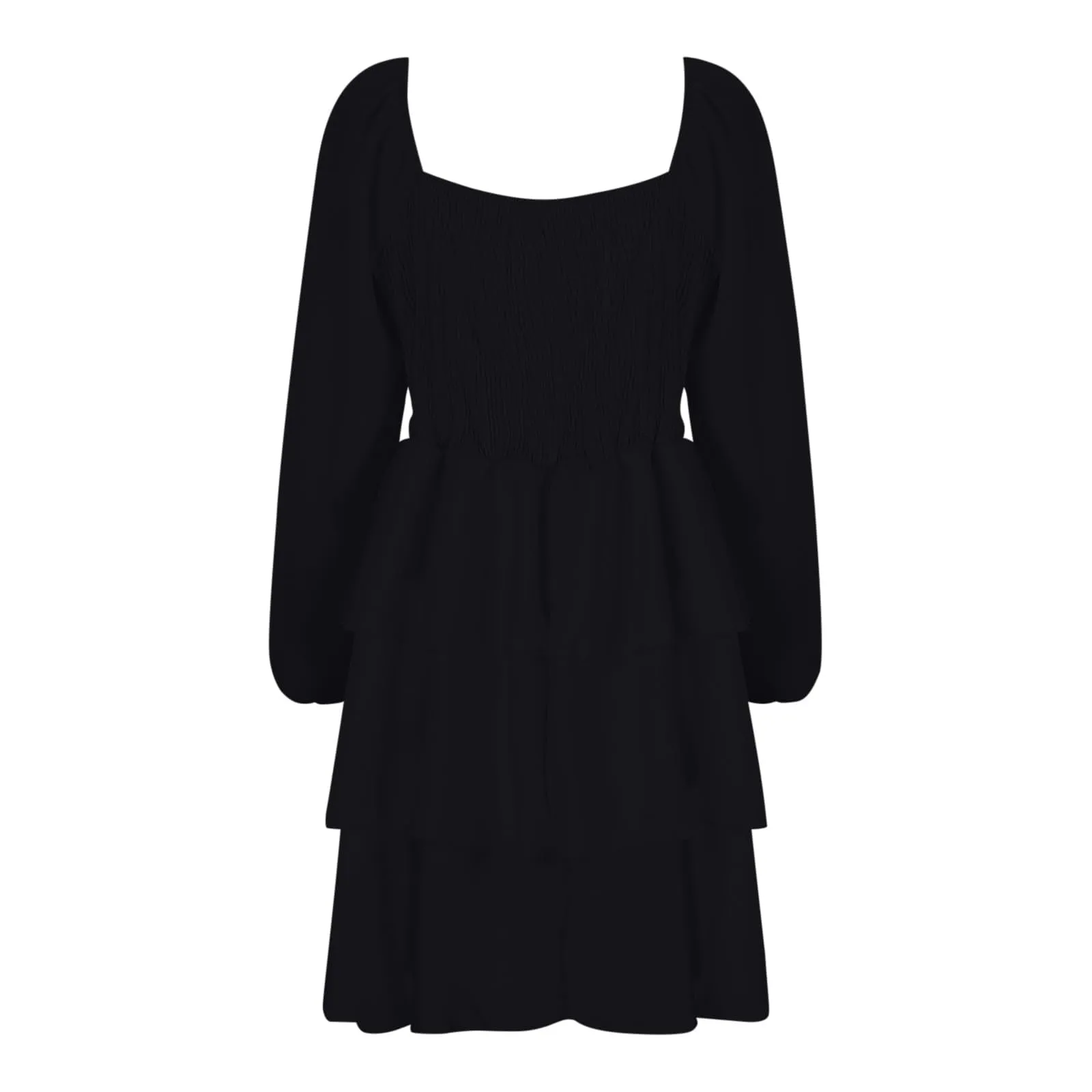 TOFOTL Abito Donna Cerimonia Elegante Monospalla Mini Linea Svasata Nero XXL - immagine 6