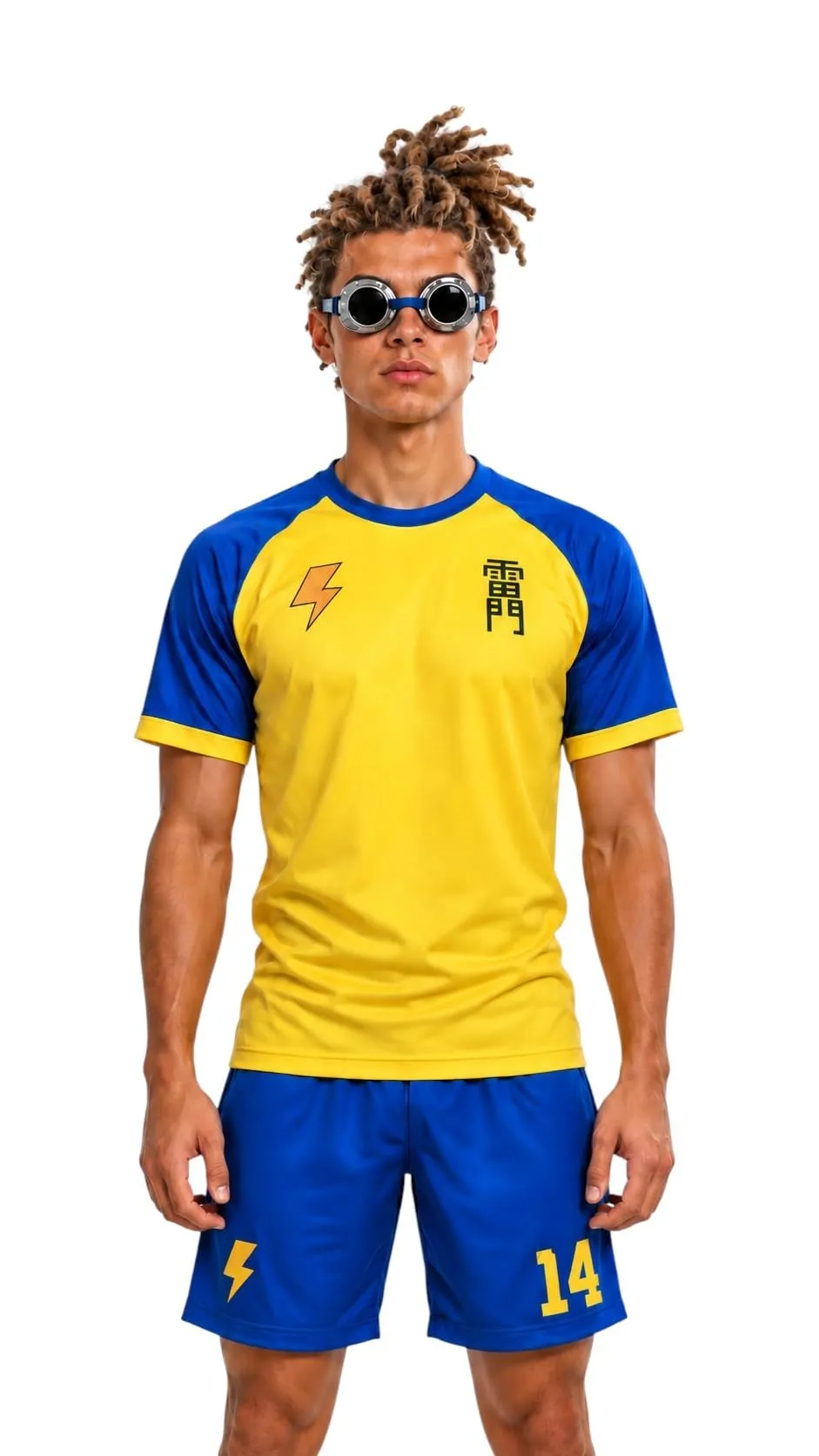Ataviko Kit Calcio INA11, Blaze, Frost, Giallo/Azzurro, XL - immagine 1