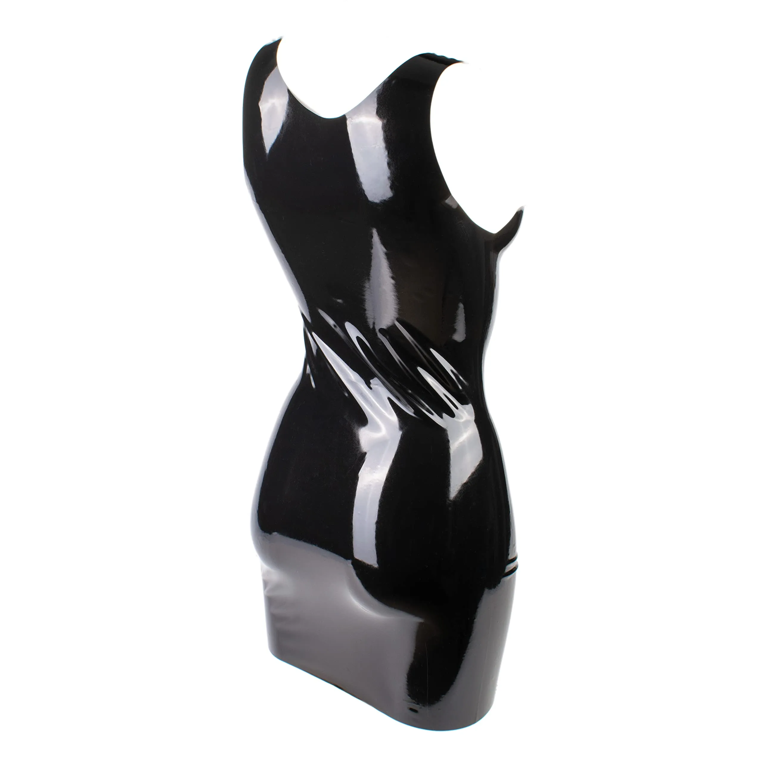 Rubberfashion Vestito in Lattice Corto Senza Maniche Nero 0,4 mm S - immagine 3
