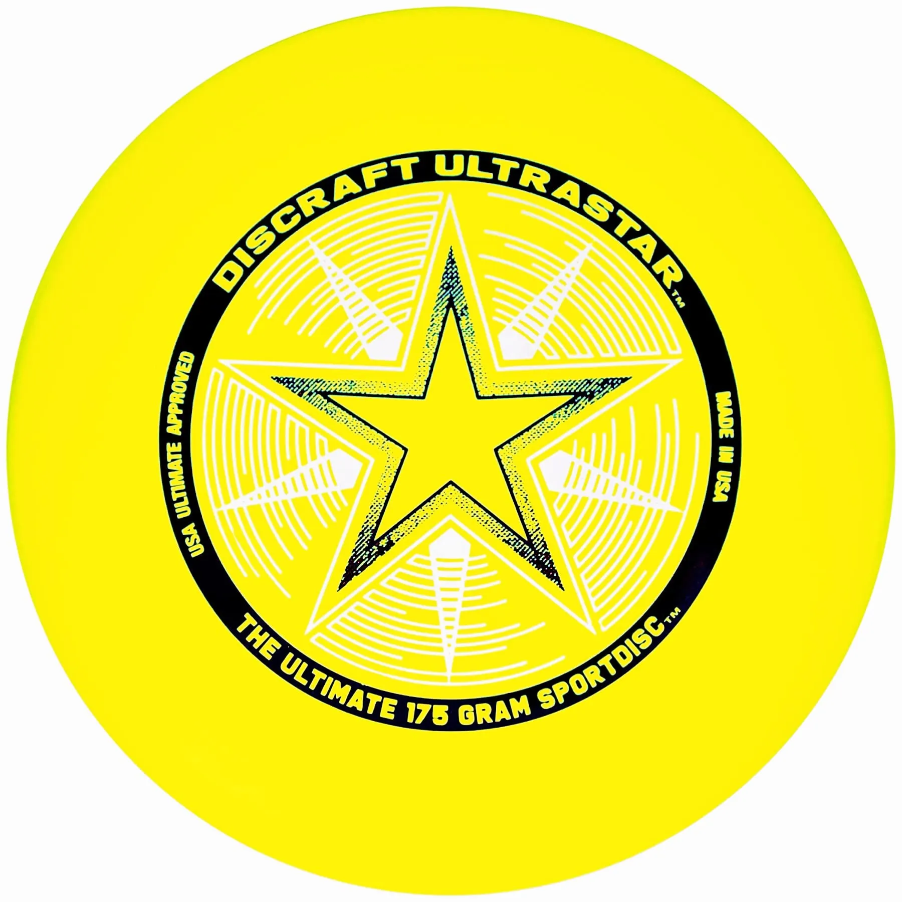 Discraft Ultra-Star Frisbee, 175g, Yellow - immagine 1