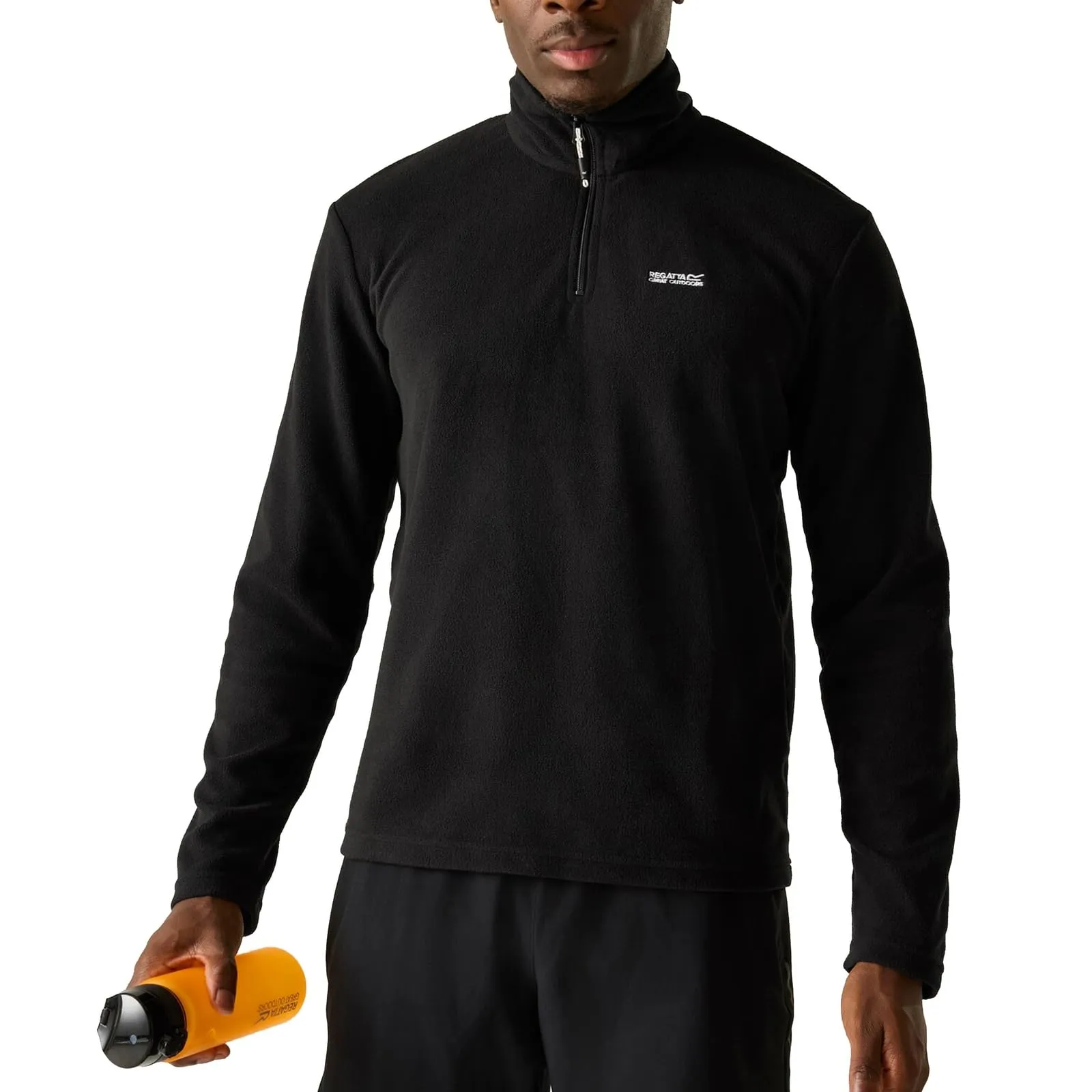 Regatta Thompson Giacca in Pile a Mezza Cerniera, Uomo, Black, M - immagine 2