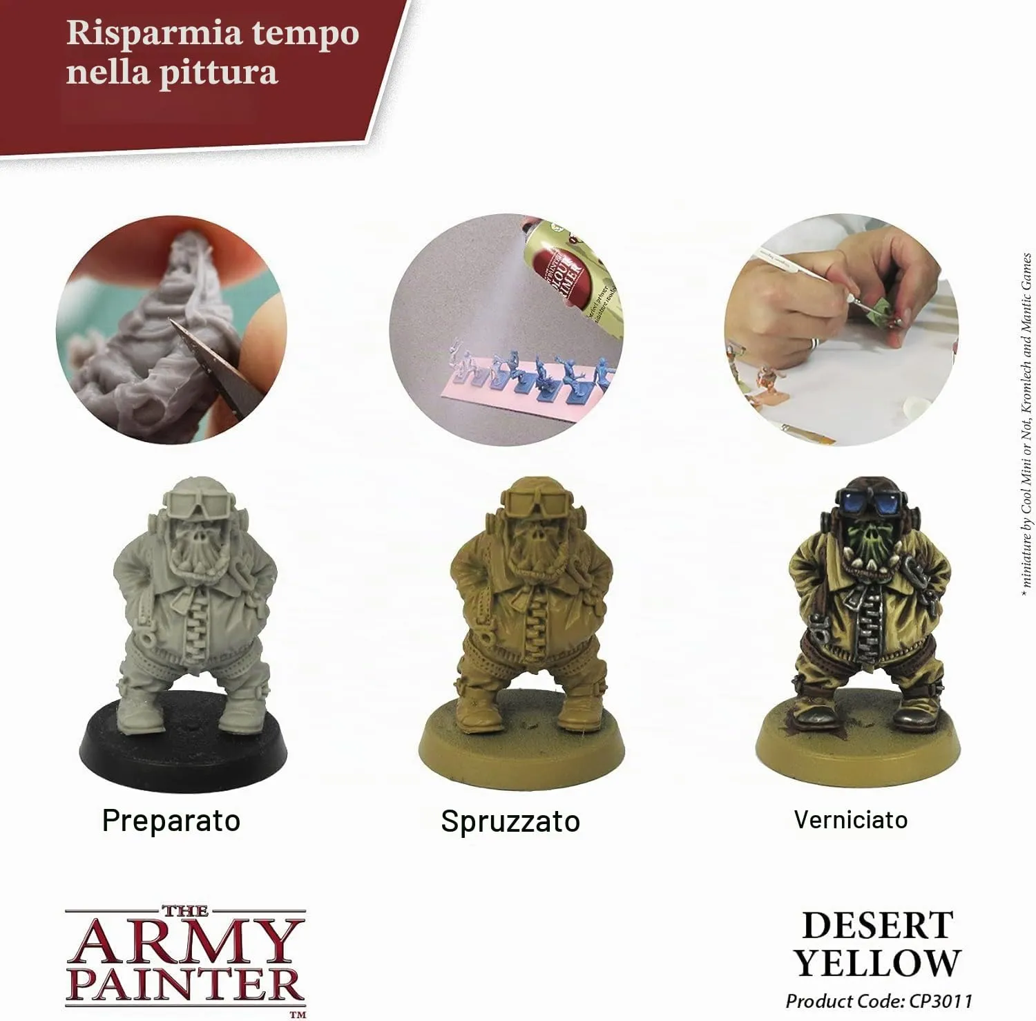 The Army Painter Colour Primer Desert Yellow, 400 ml Spray Acrylic - immagine 2