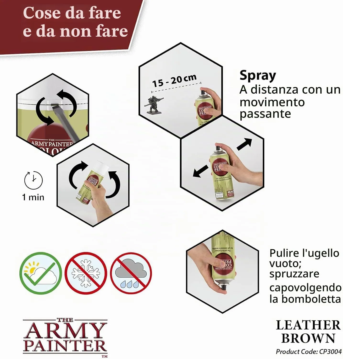 The Army Painter Colour Primer Leather Brown, 400 ml Spray Acrylic - immagine 4