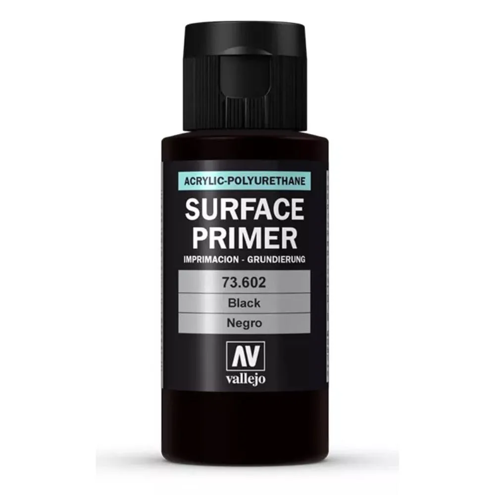 Vallejo Surface Primer Polyurethane, Black, 60 ml - immagine 2