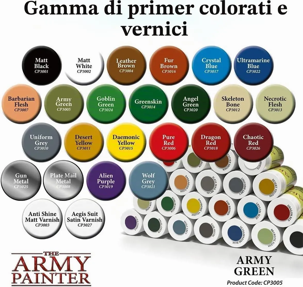 The Army Painter Colour Primer, Army Green, 400 ml Spray Acrylic - immagine 6